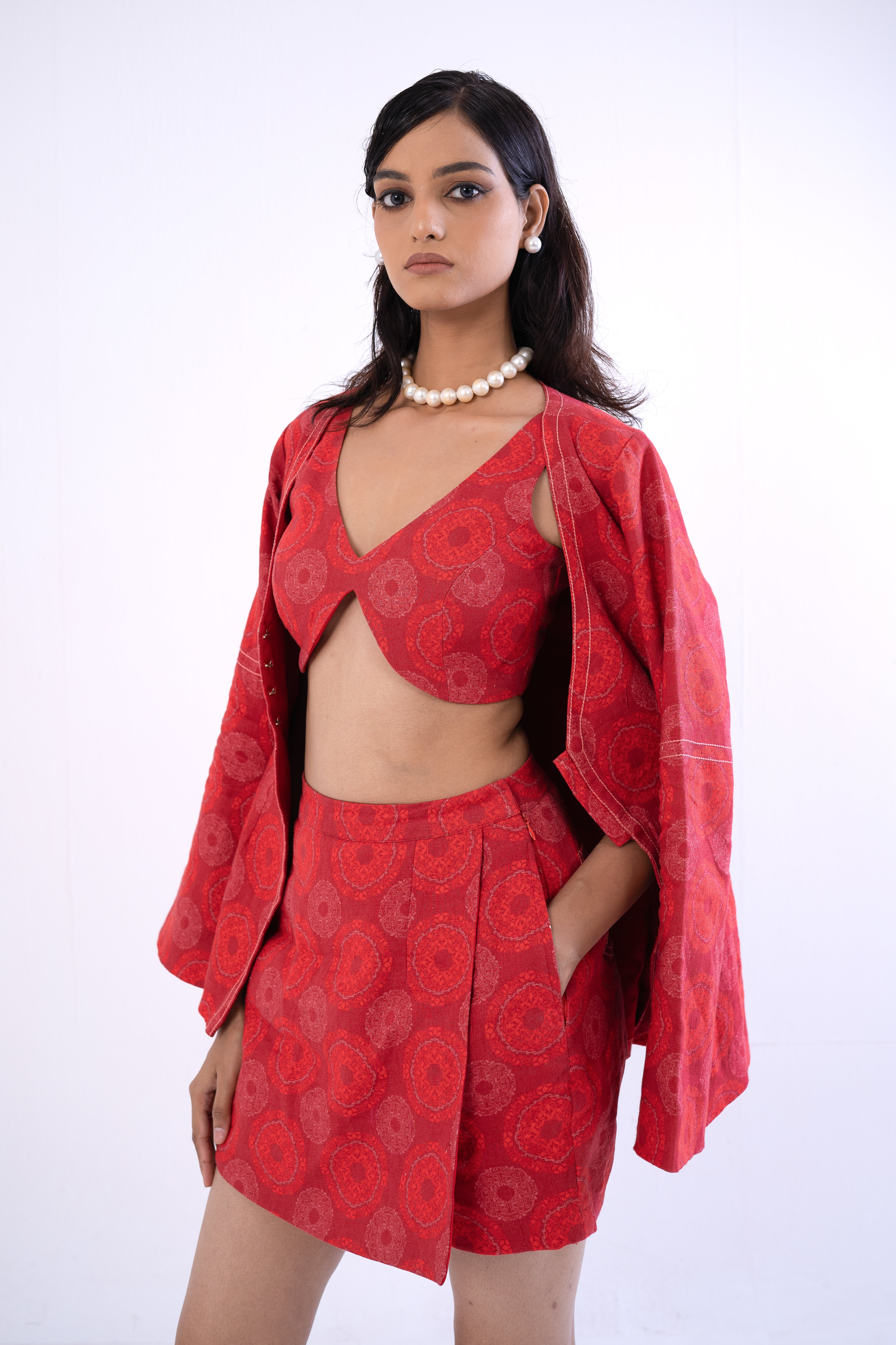 Tailored Three-piece skirt suit
