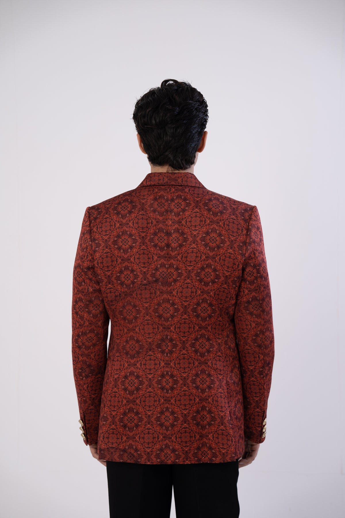 Mystic Rust and Black Pintuck Suit Set