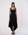 Asymmetric Piped Dress