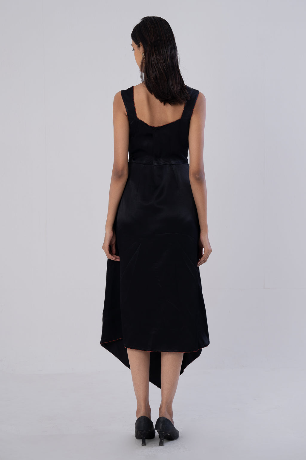 Asymmetric Piped Dress
