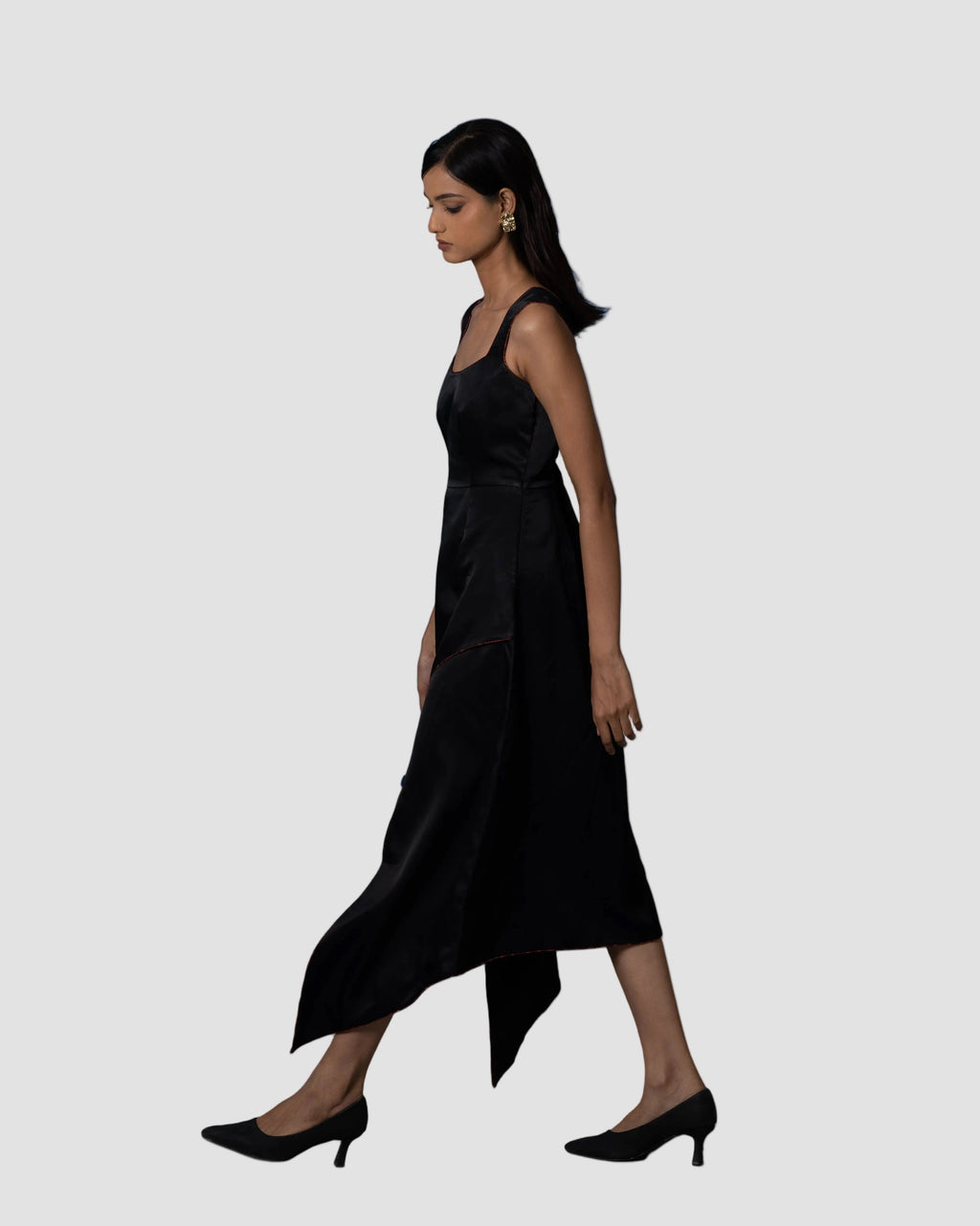 Asymmetric Piped Dress