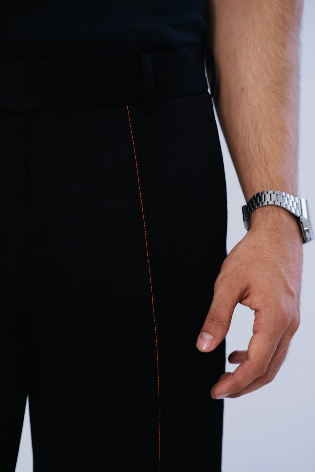 onyx Pintuck Tailored Trousers
