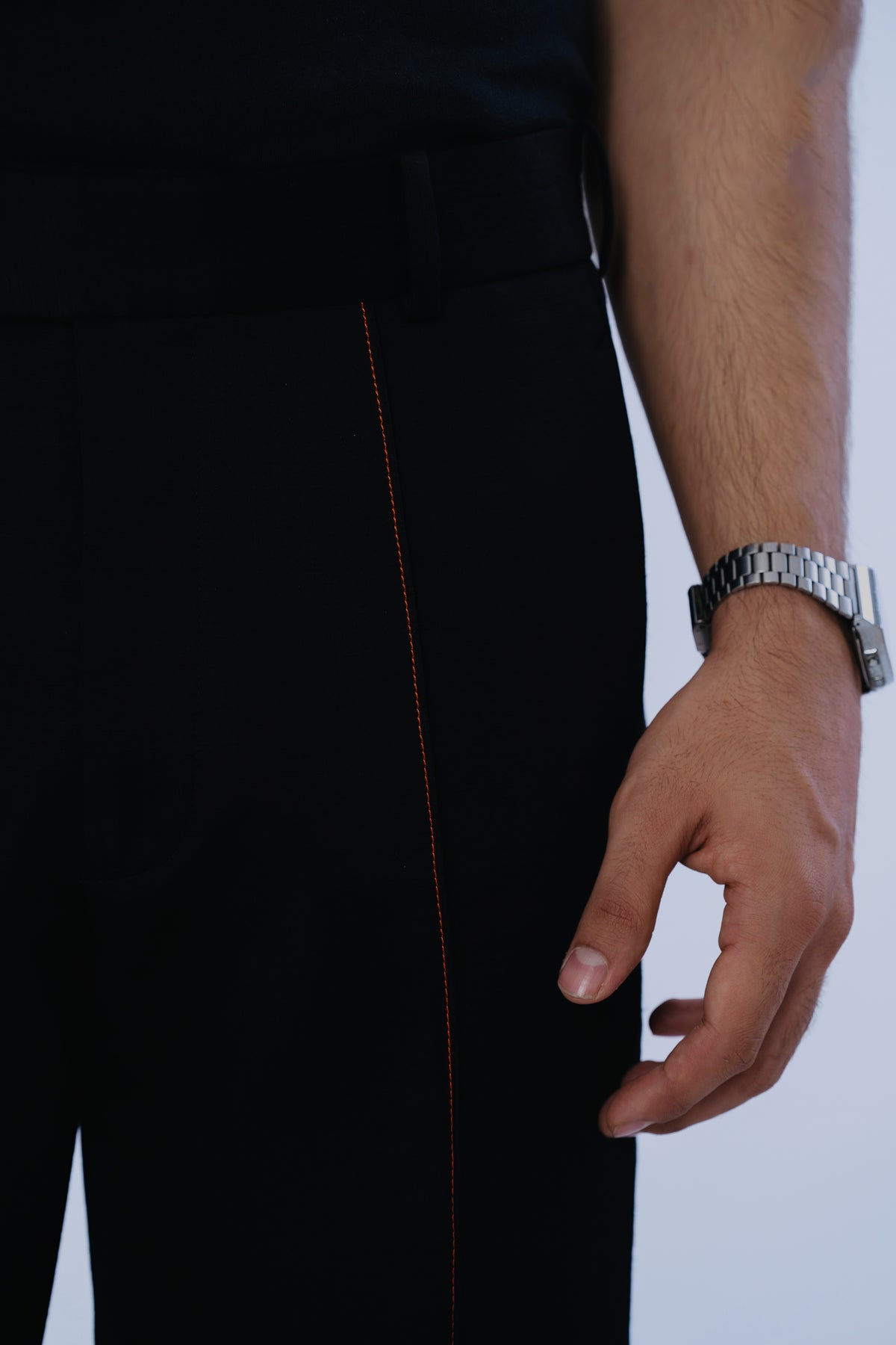 onyx Pintuck Tailored Trousers