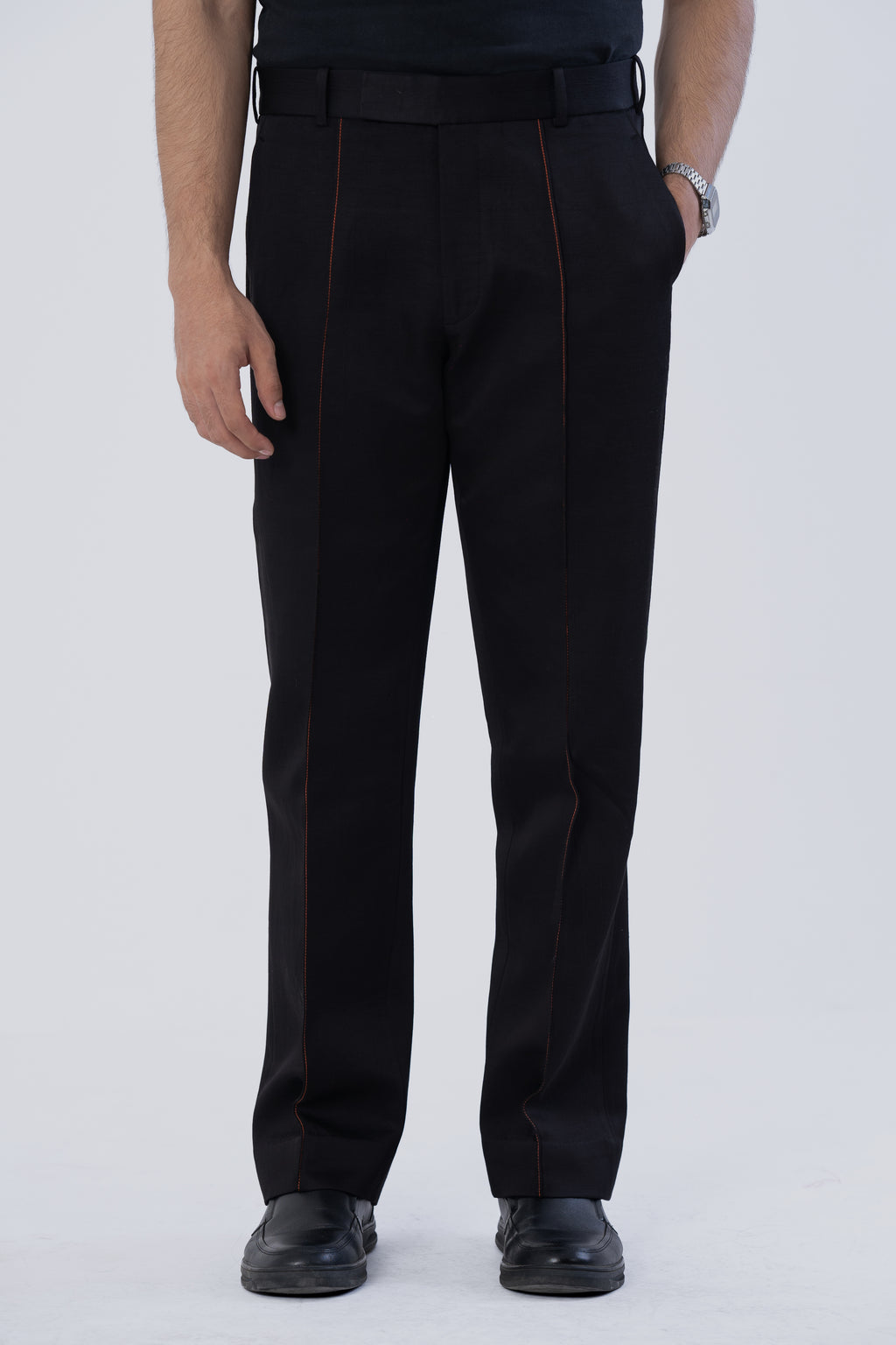 onyx Pintuck Tailored Trousers