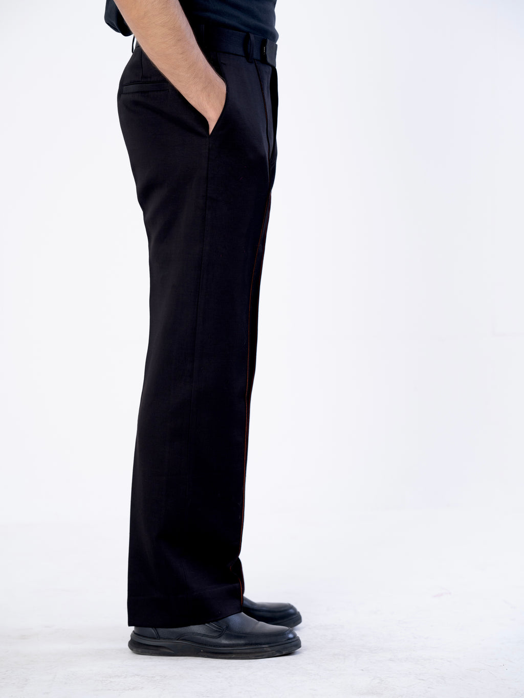 onyx Pintuck Tailored Trousers