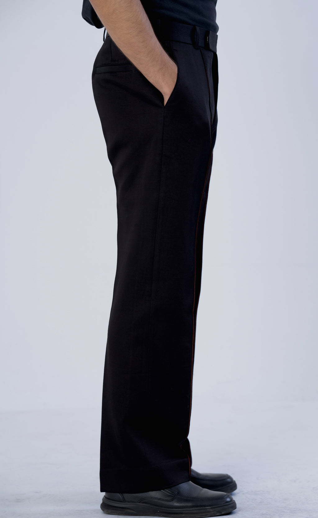 onyx Pintuck Tailored Trousers