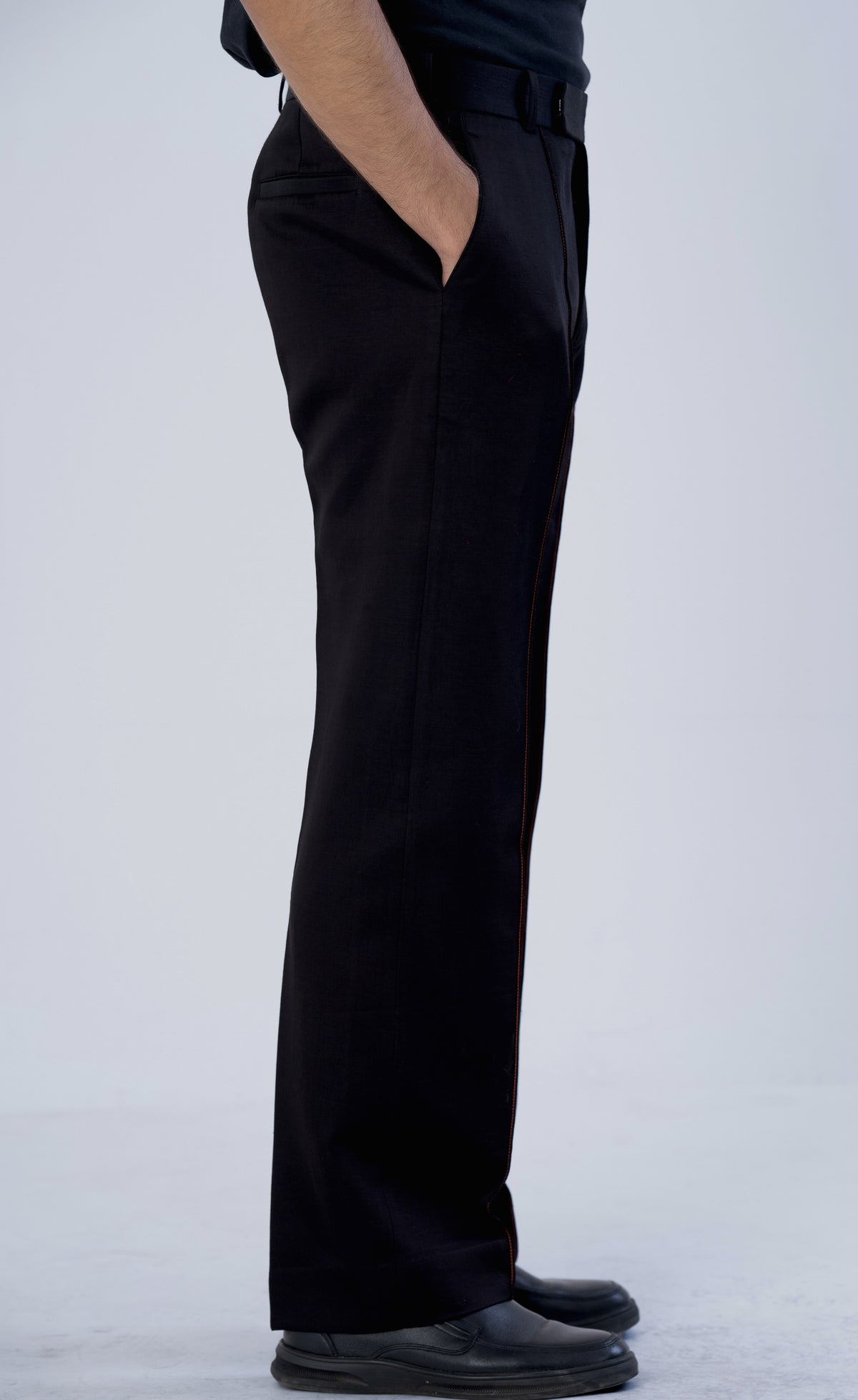 onyx Pintuck Tailored Trousers