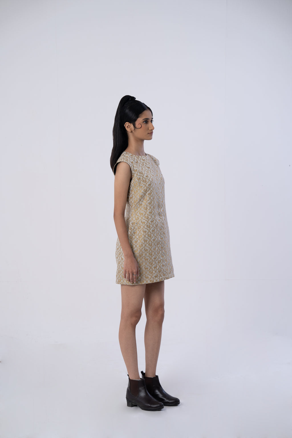 Silk Brocade Bodycon Dress