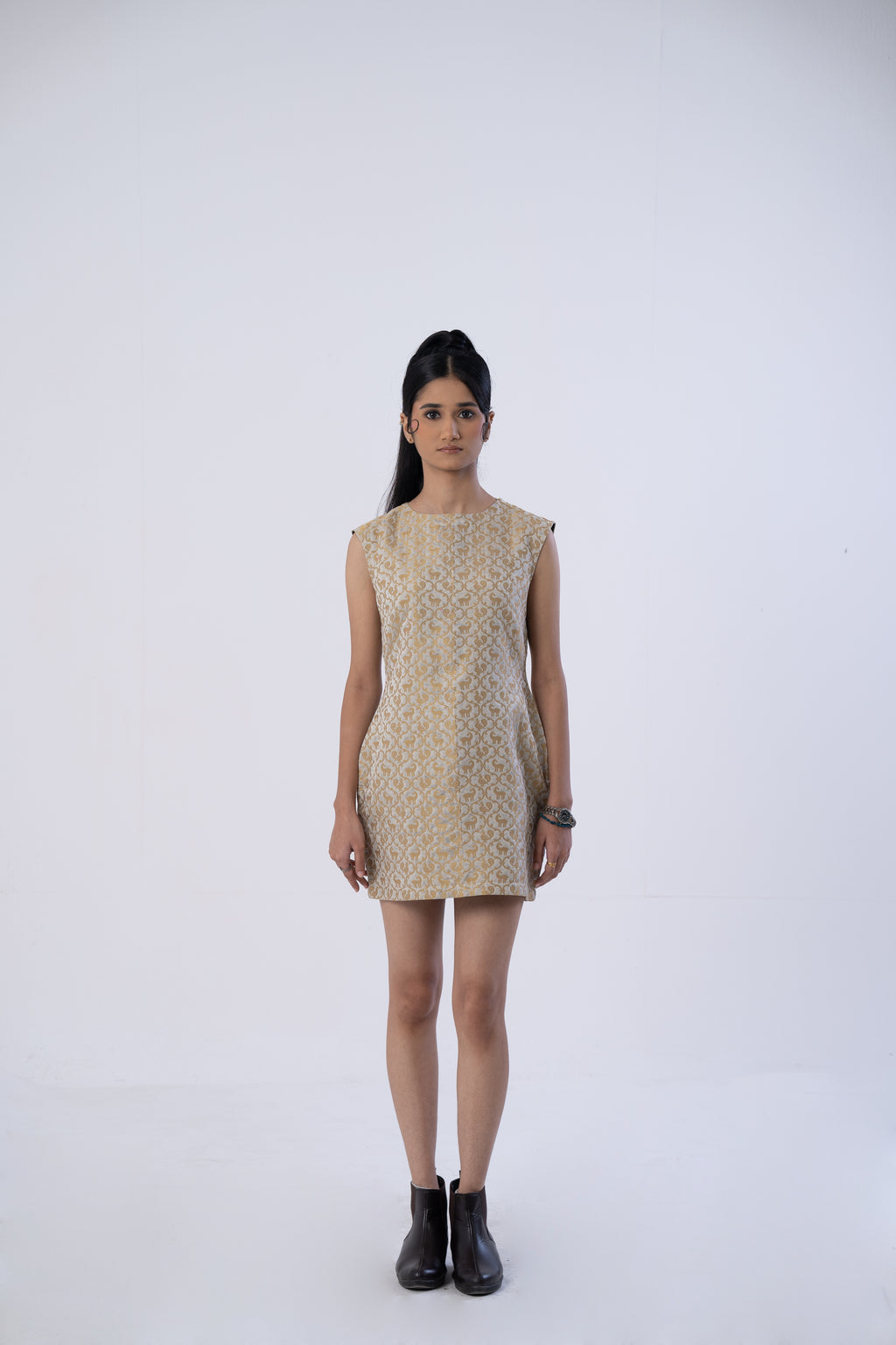 Silk Brocade Bodycon Dress