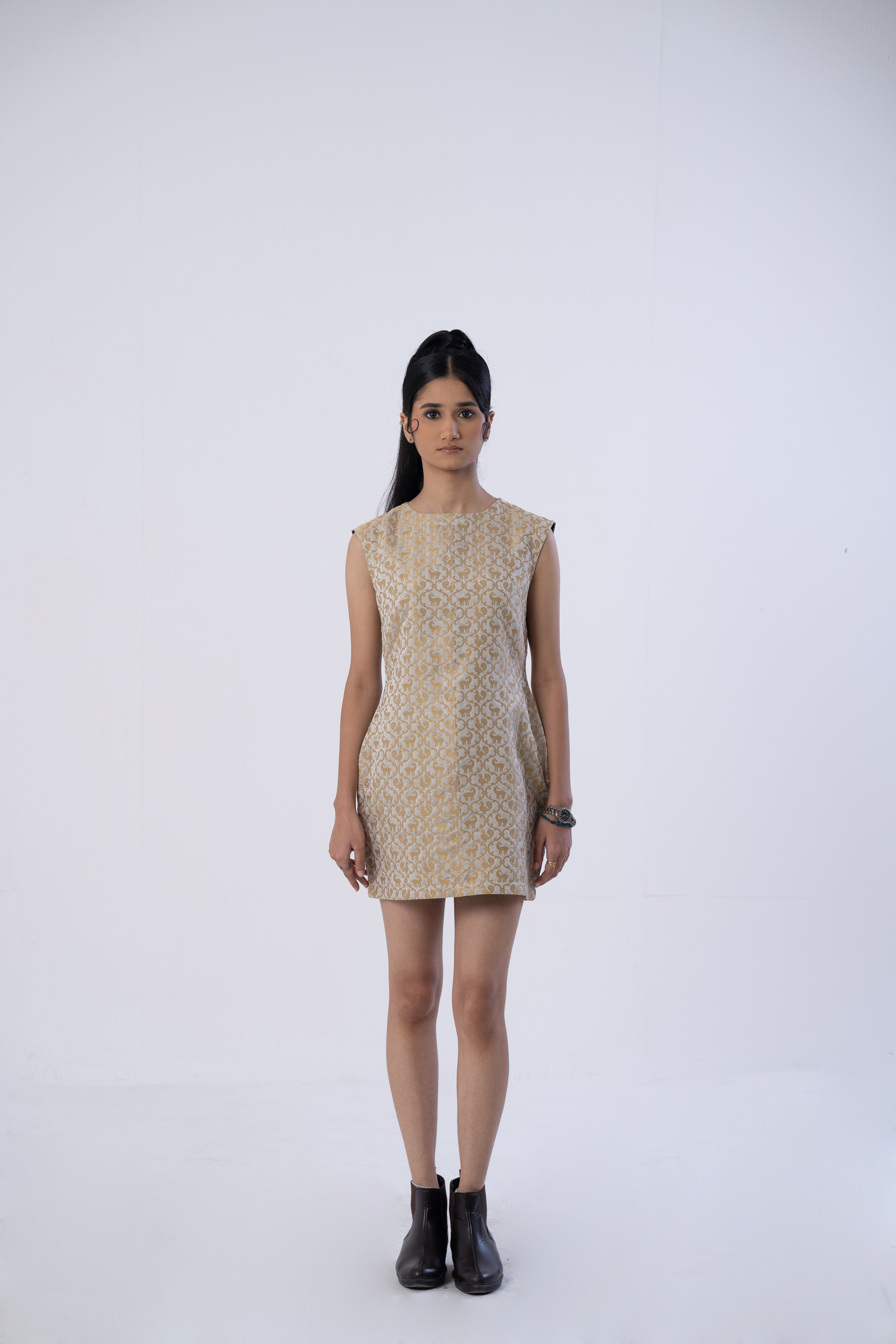 Silk Brocade Bodycon Dress
