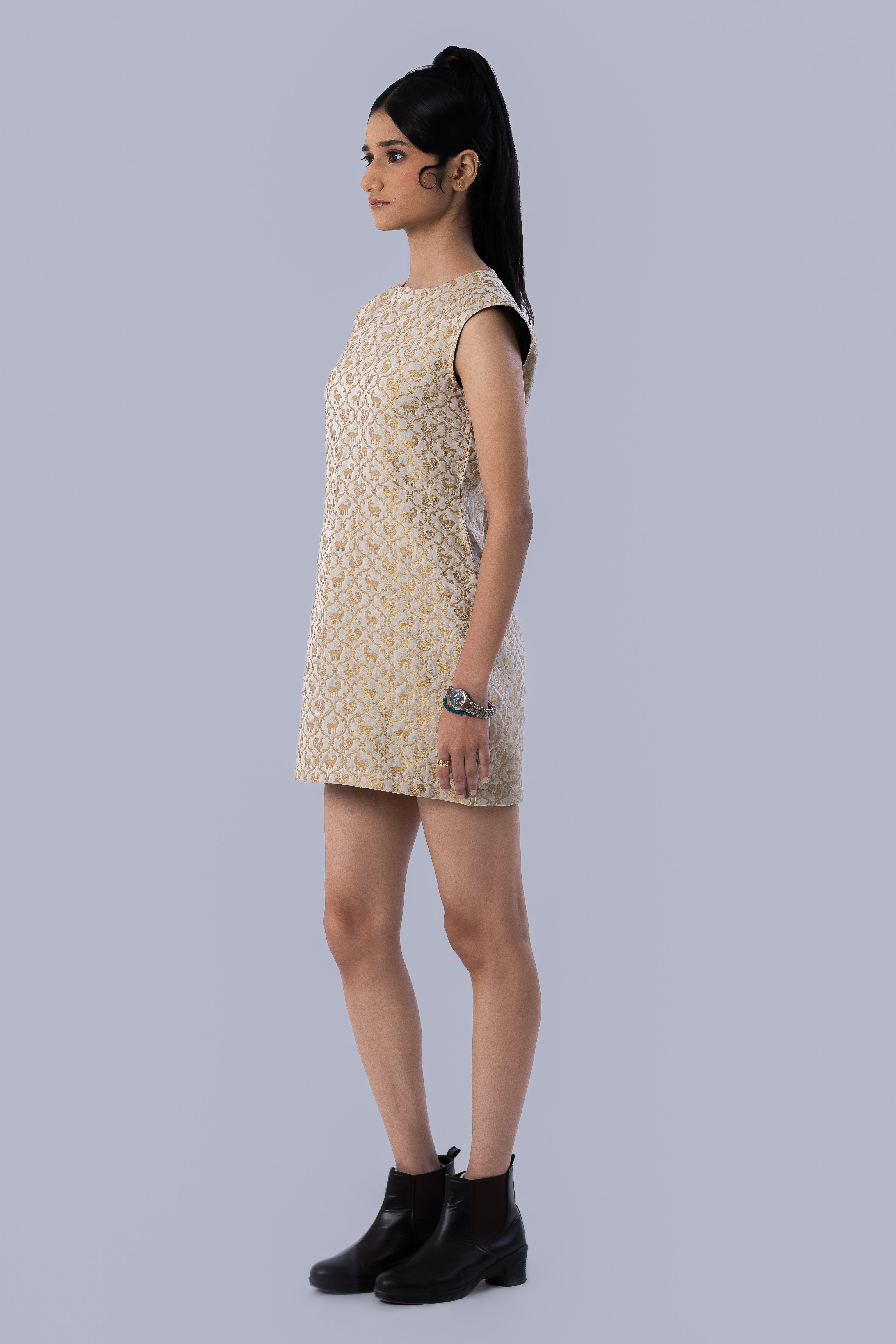 Silk Brocade Bodycon Dress