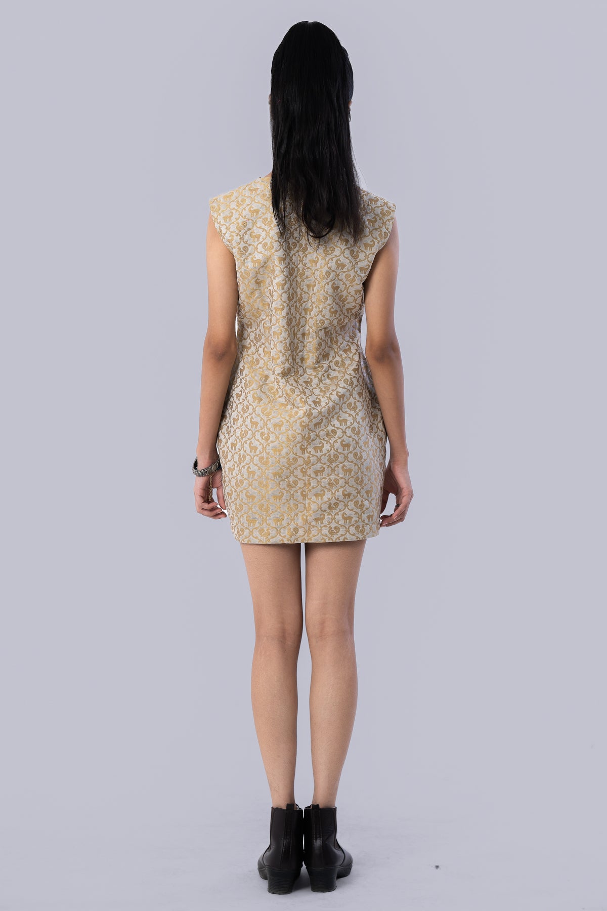 Silk Brocade Bodycon Dress