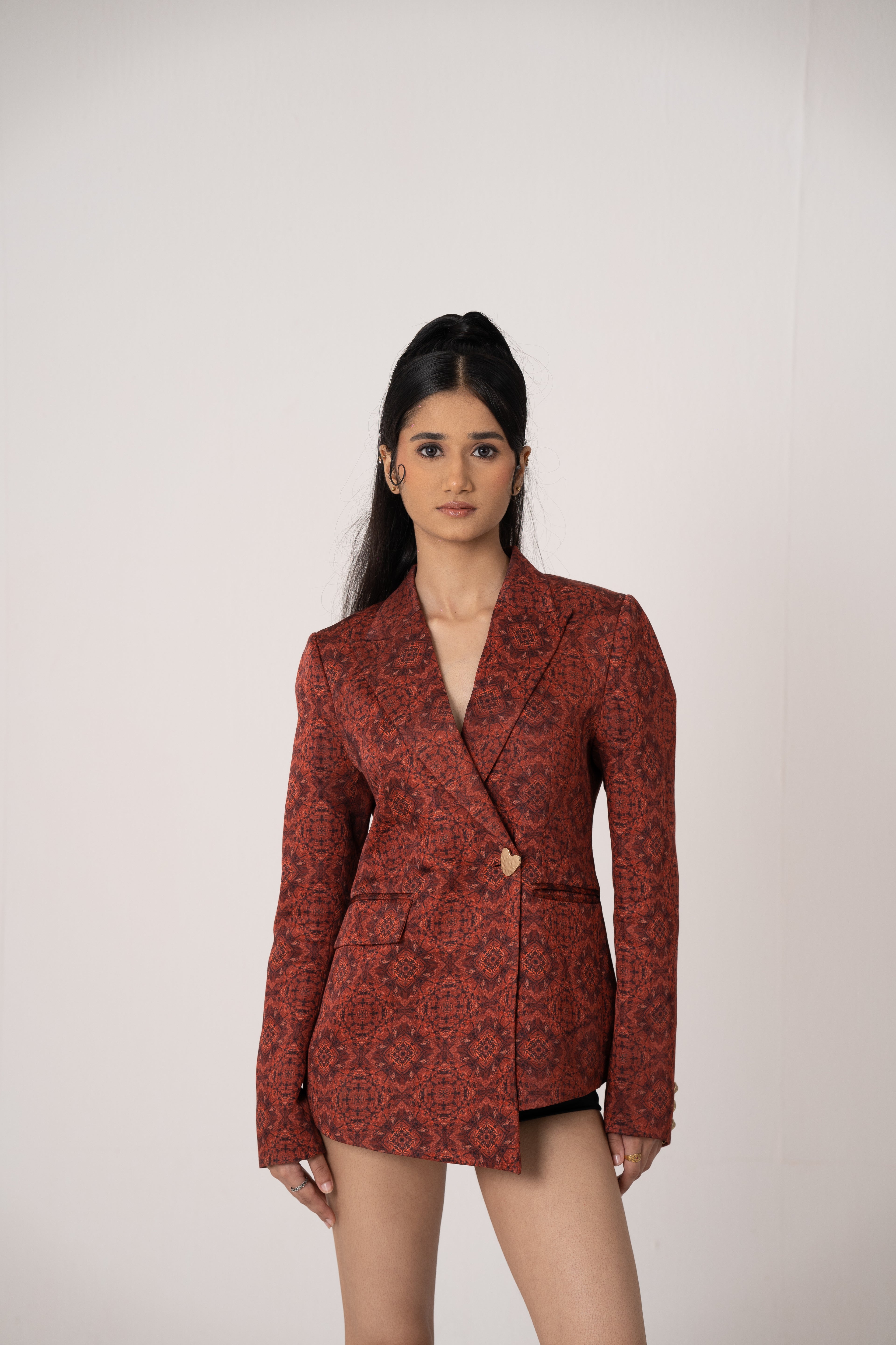 Asymmetric Mystic-Rust Blazer