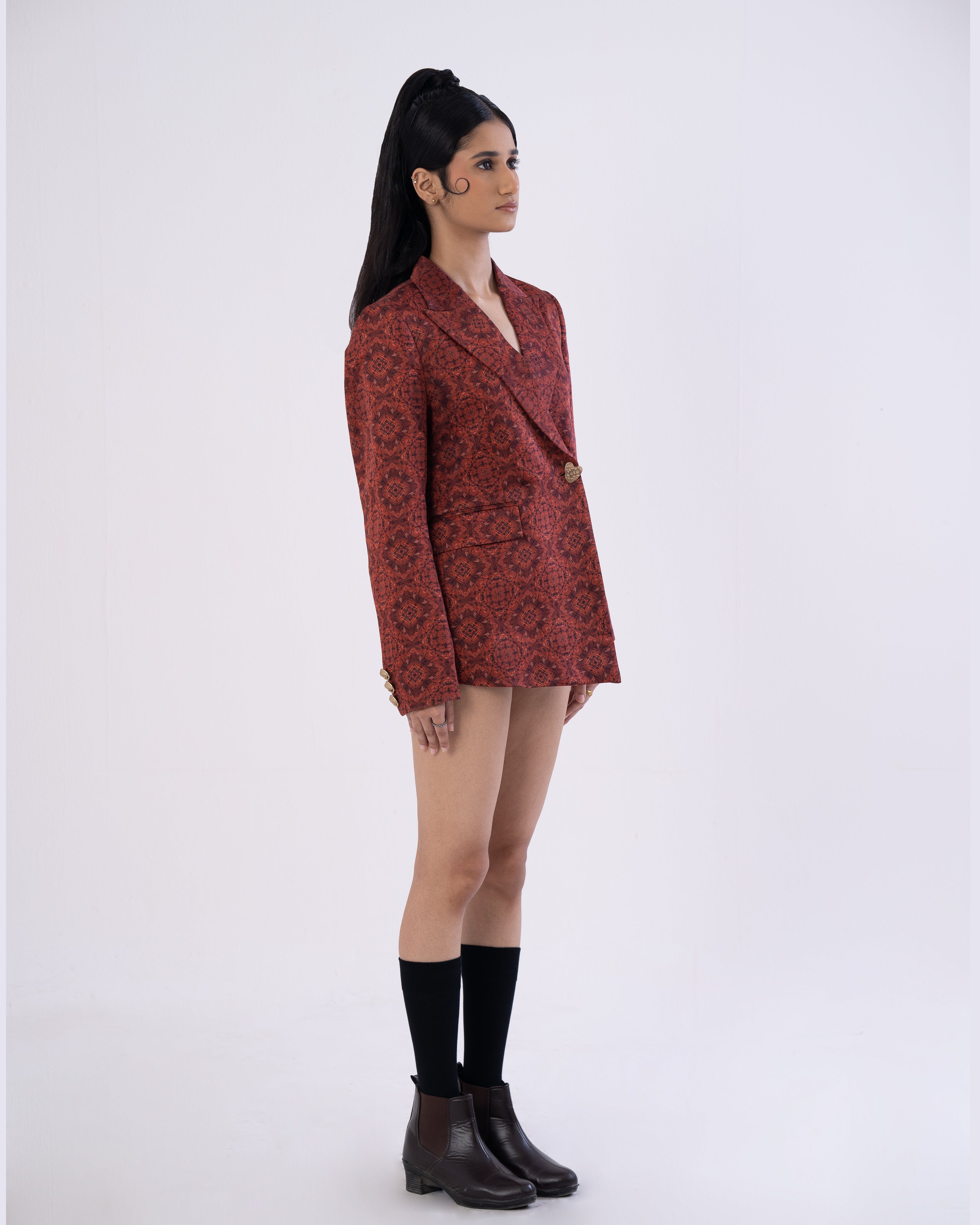 Asymmetric Mystic-Rust Blazer