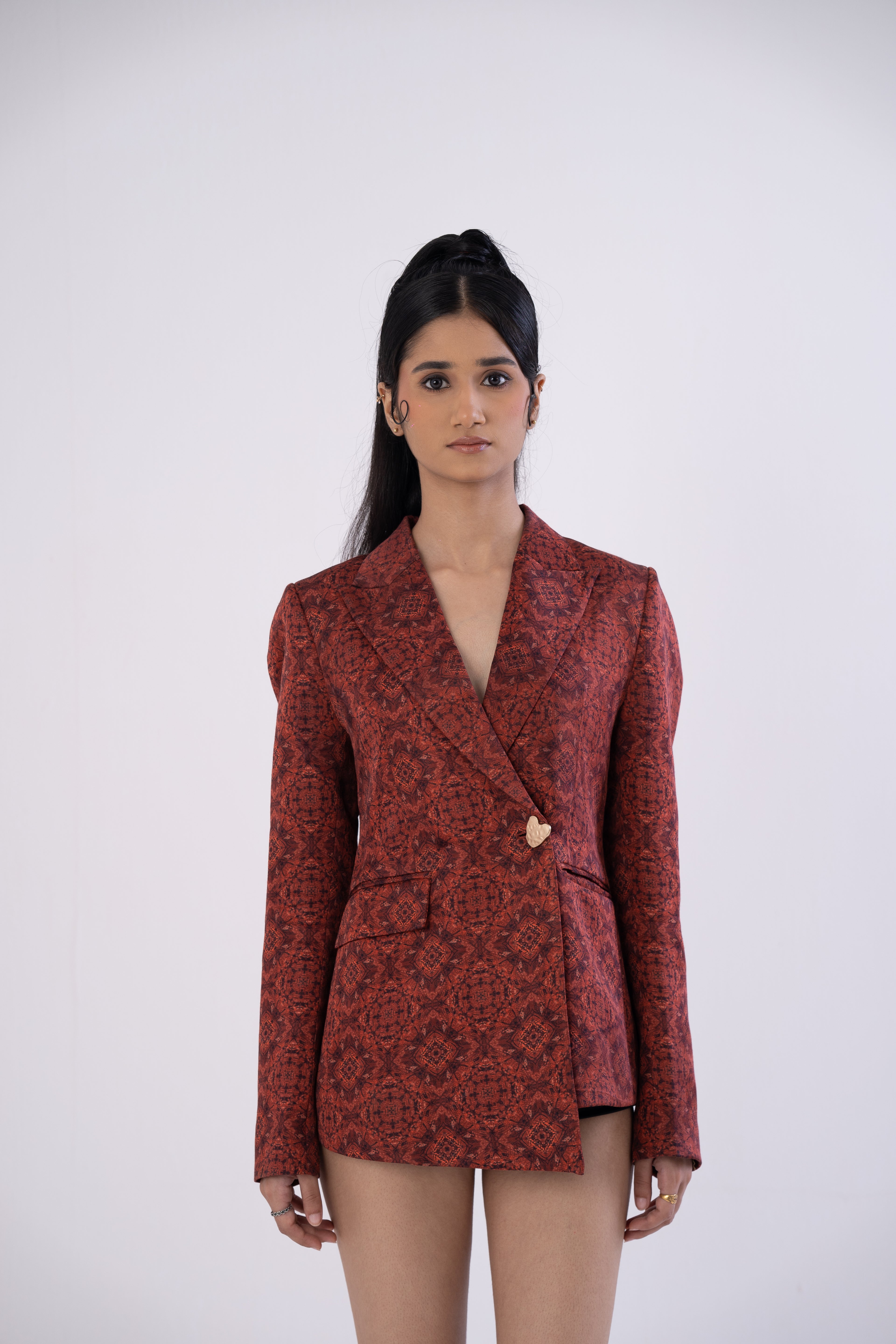 Asymmetric Mystic-Rust Blazer