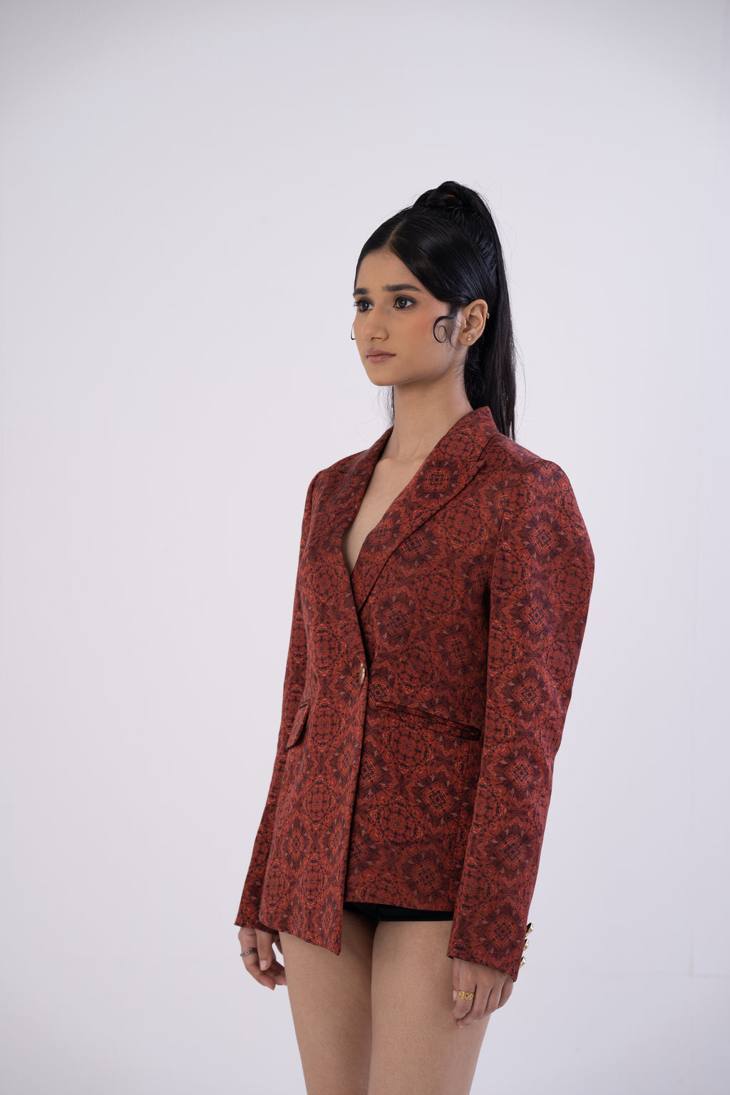 Asymmetric Mystic-Rust Blazer