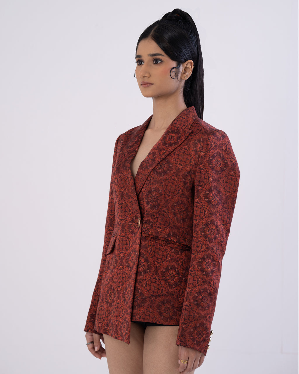 Mystic-rust Asymmetric Pantsuit