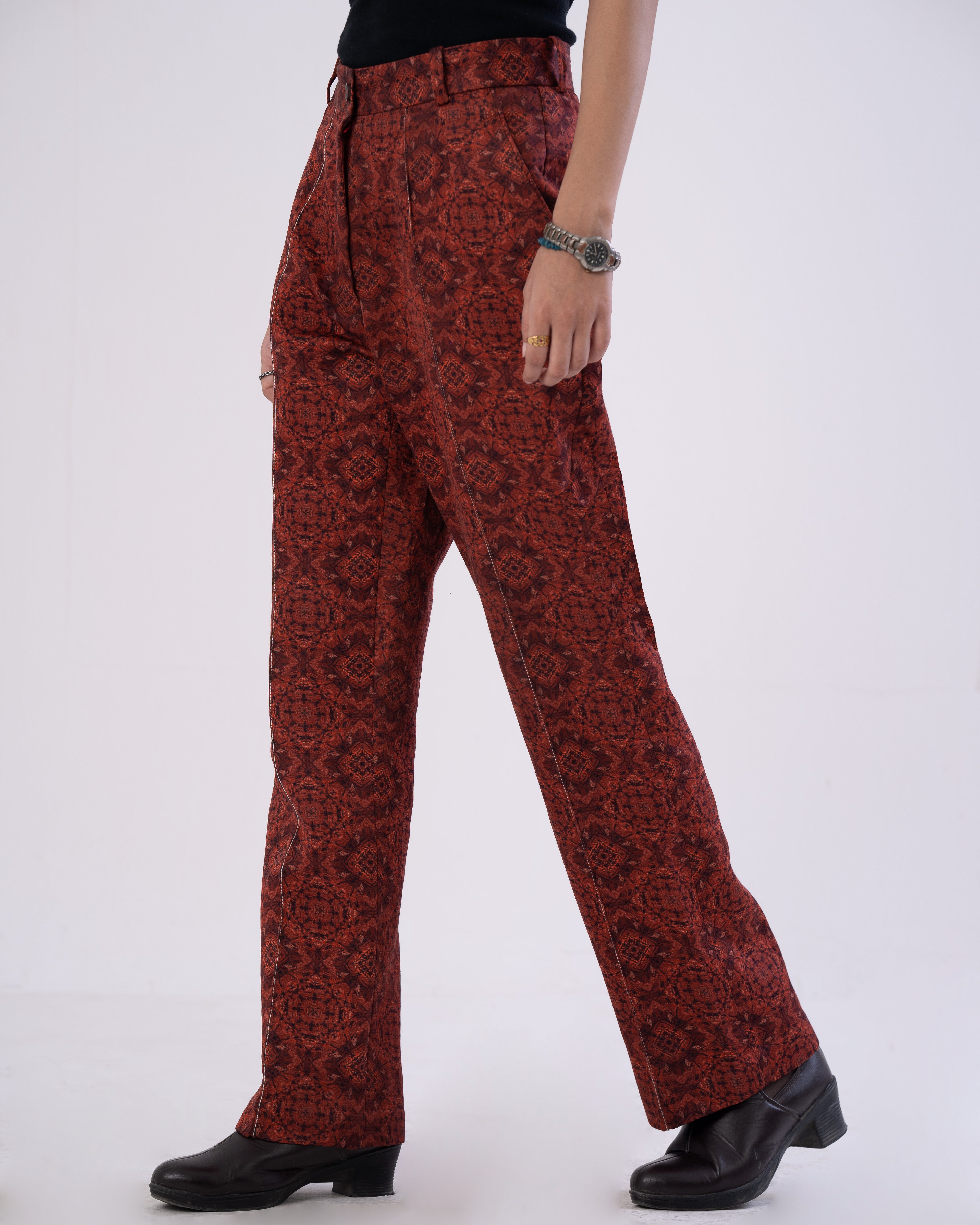 Mystic-Rust Pintuck Pants