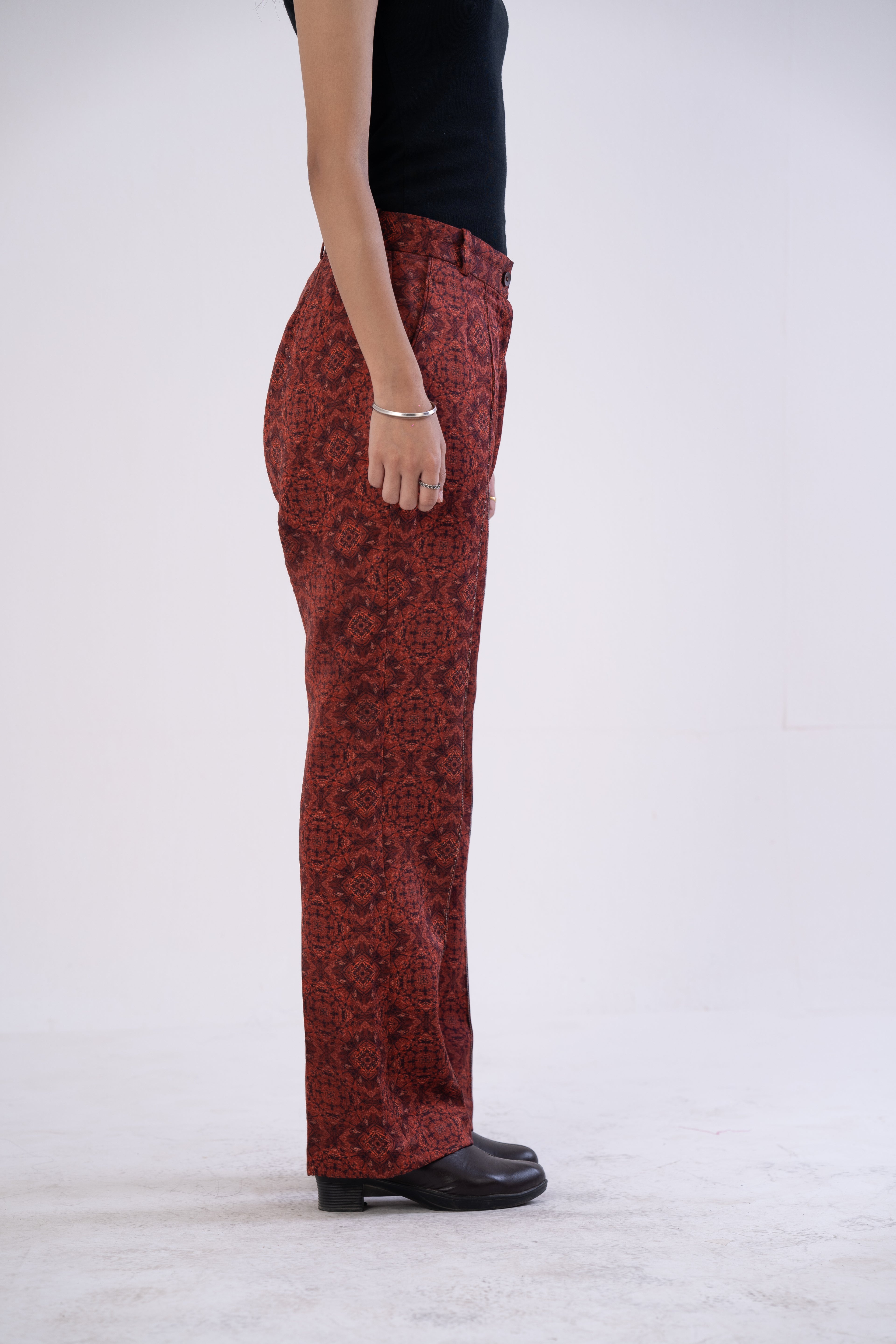 Mystic-Rust Pintuck Pants