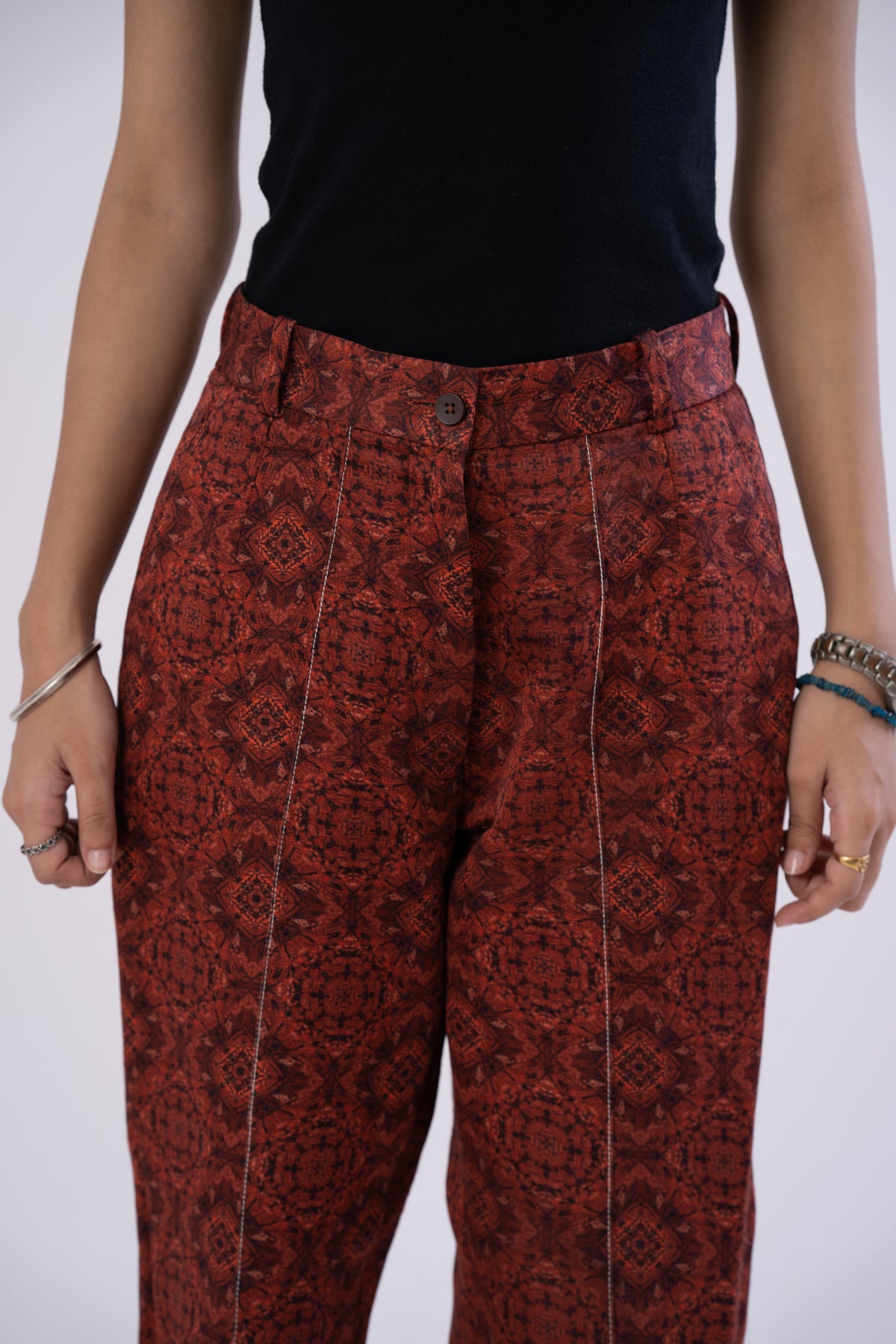 Mystic-Rust Pintuck Pants