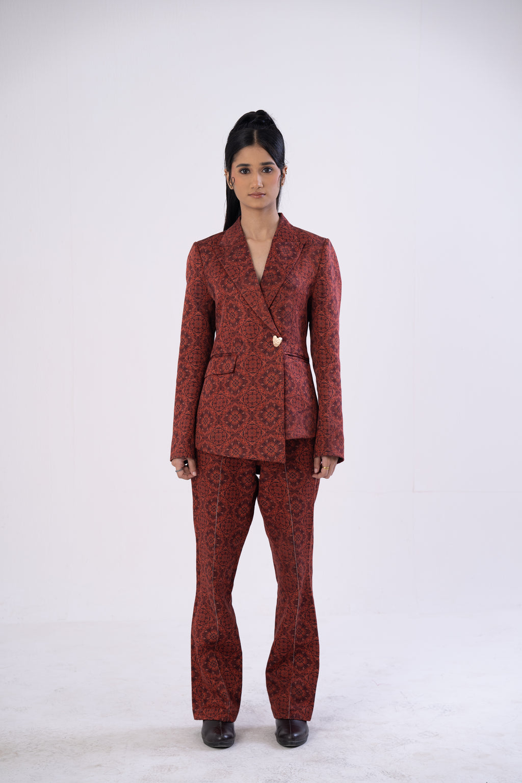 Mystic-rust Asymmetric Pantsuit