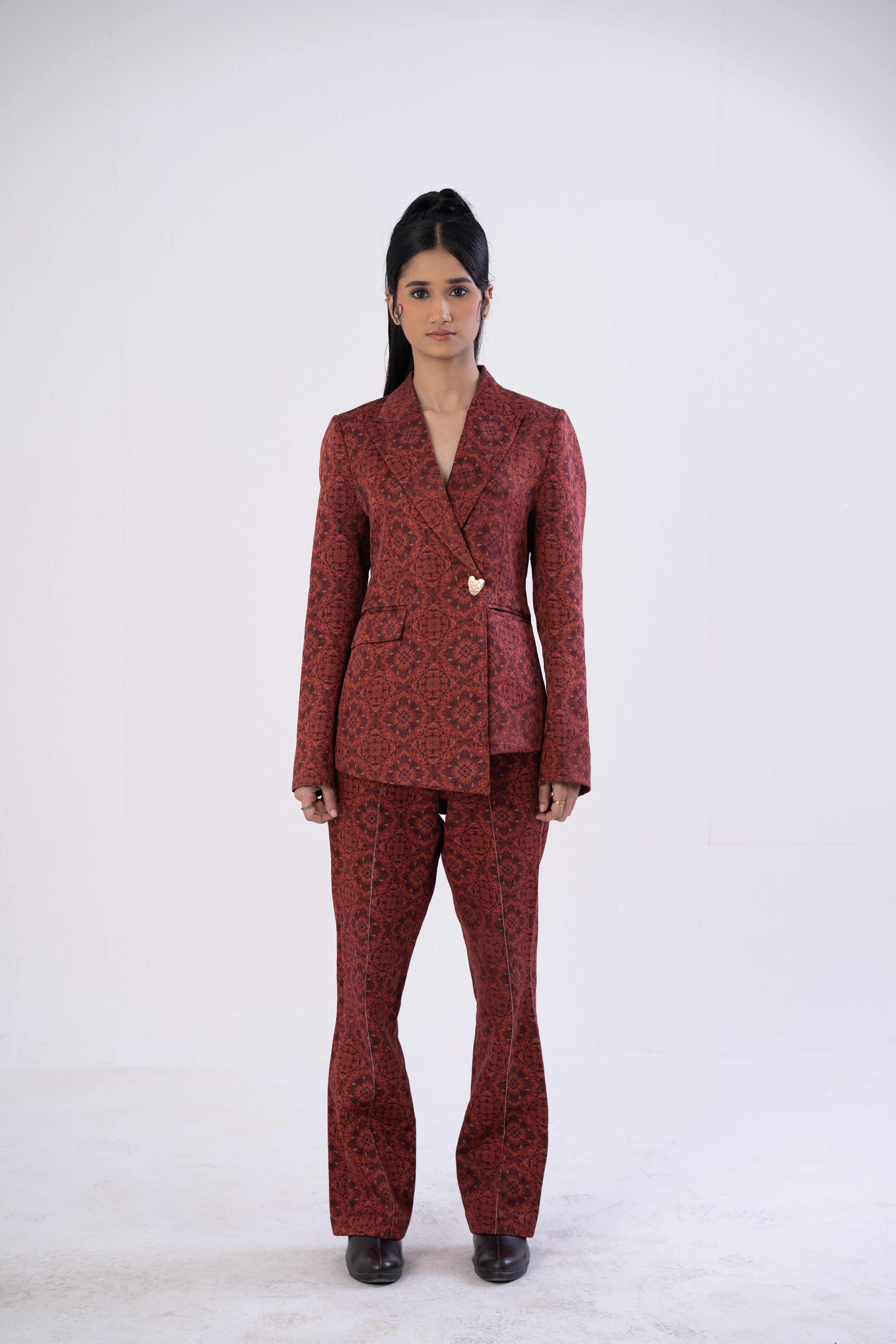 Mystic-rust Asymmetric Pantsuit
