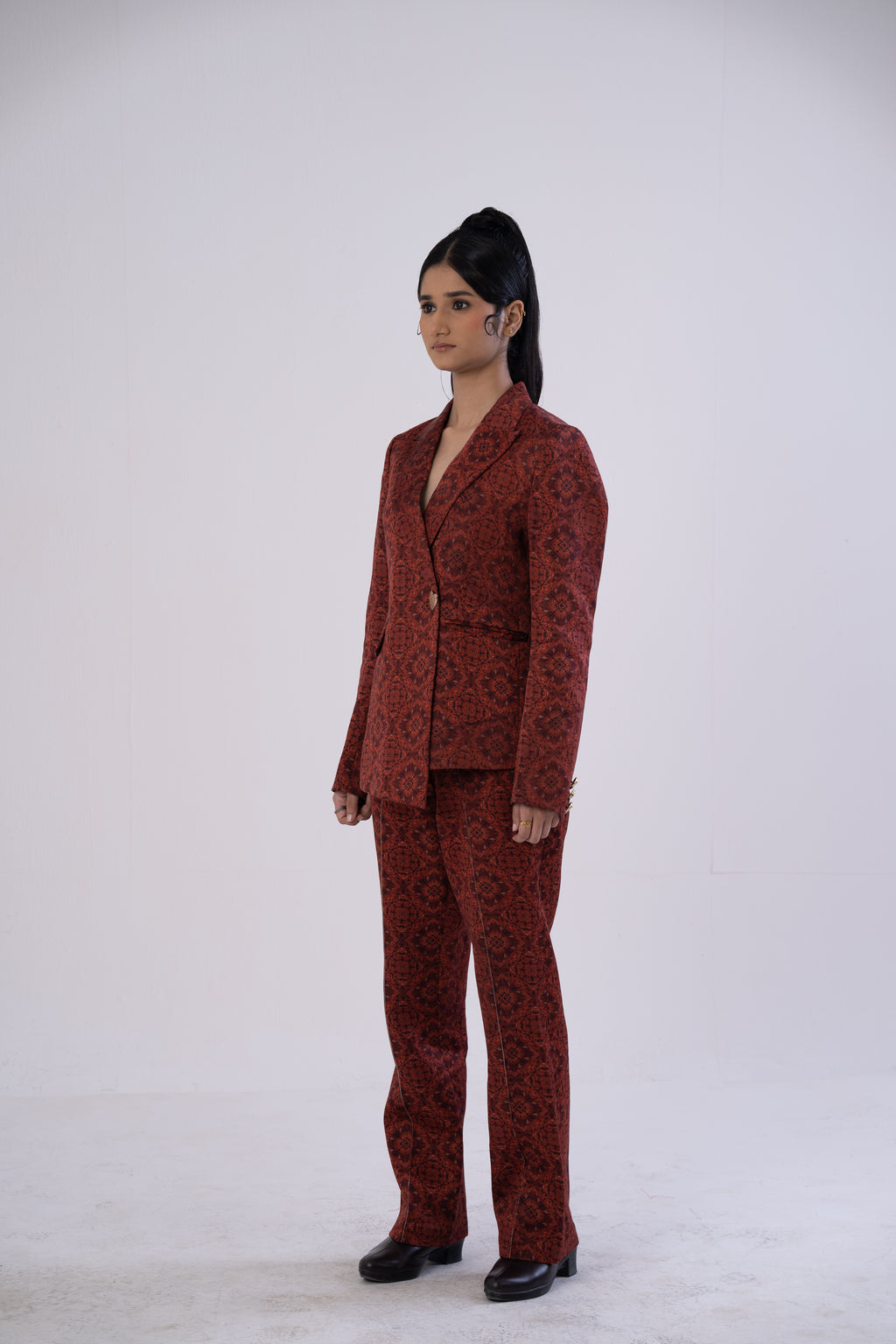 Mystic-rust Asymmetric Pantsuit