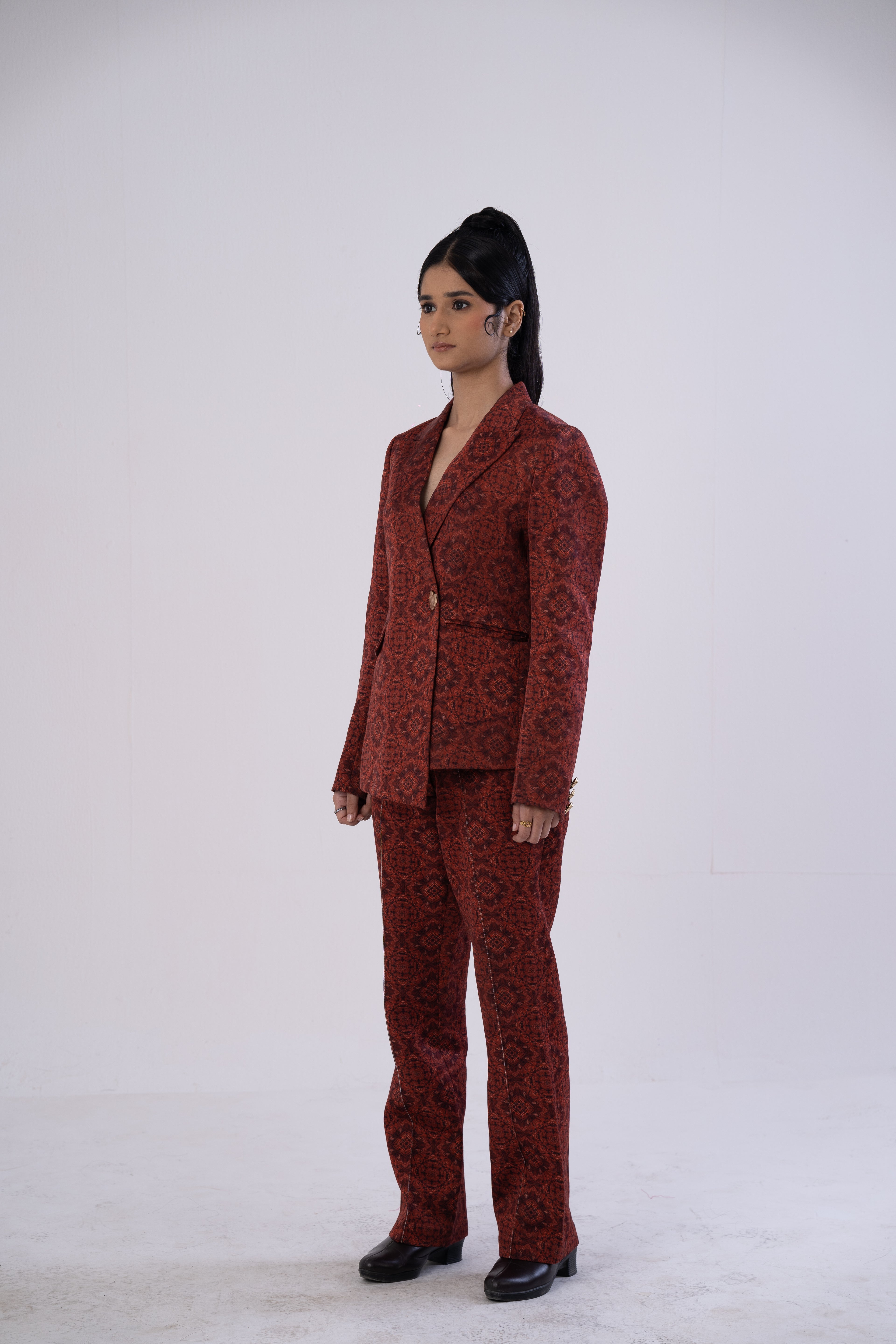 Mystic-rust Asymmetric Pantsuit