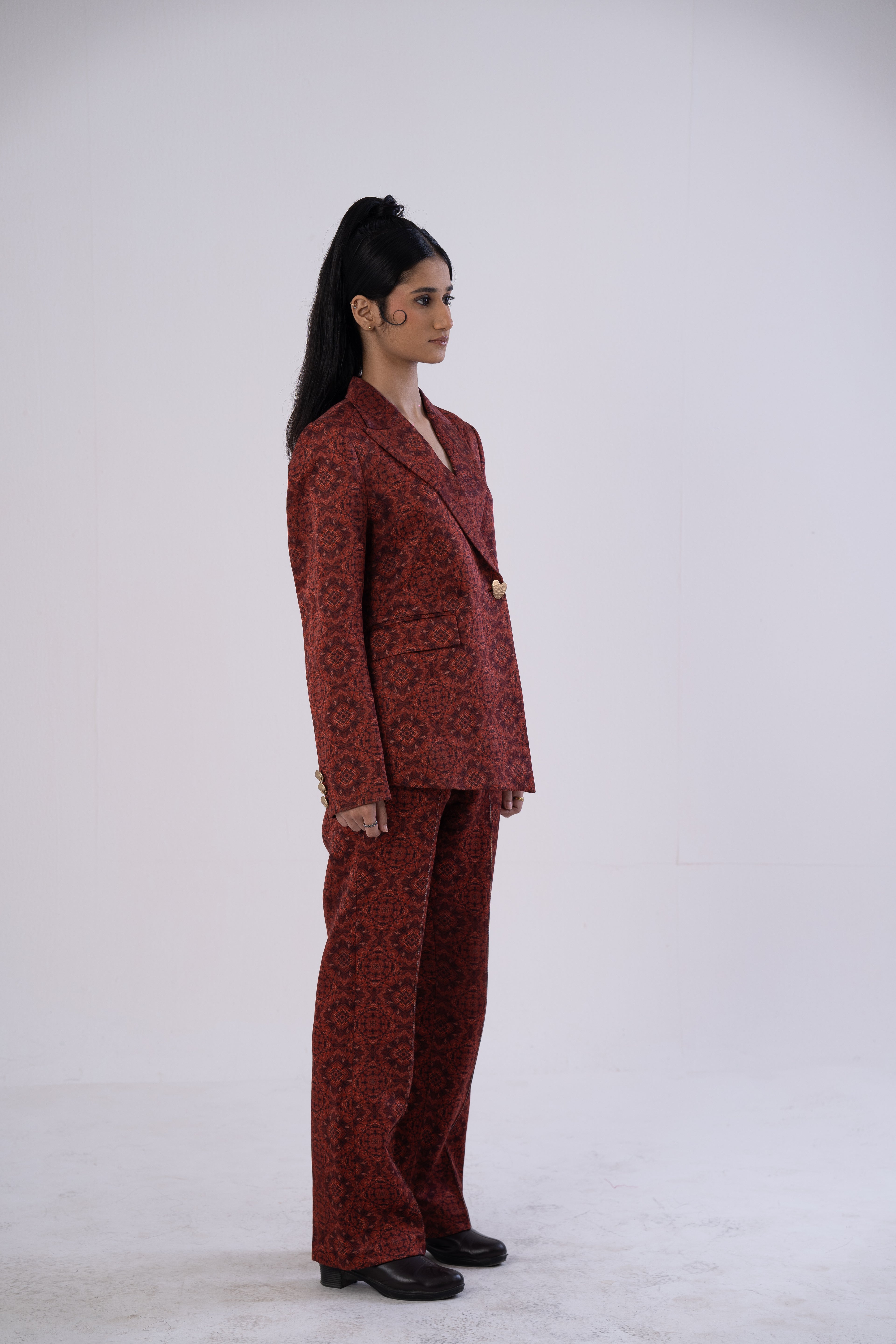 Mystic-rust Asymmetric Pantsuit