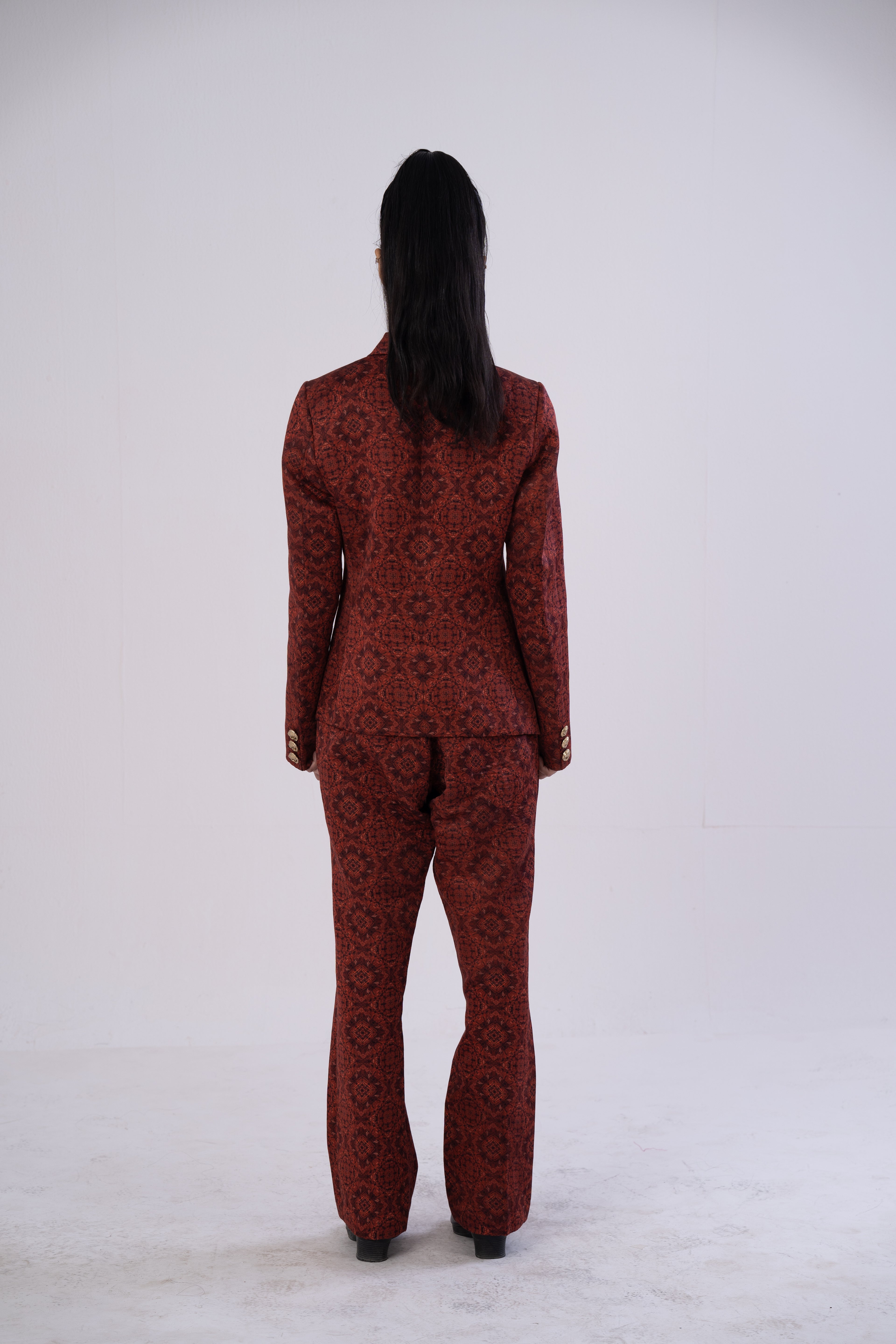 Mystic-rust Asymmetric Pantsuit