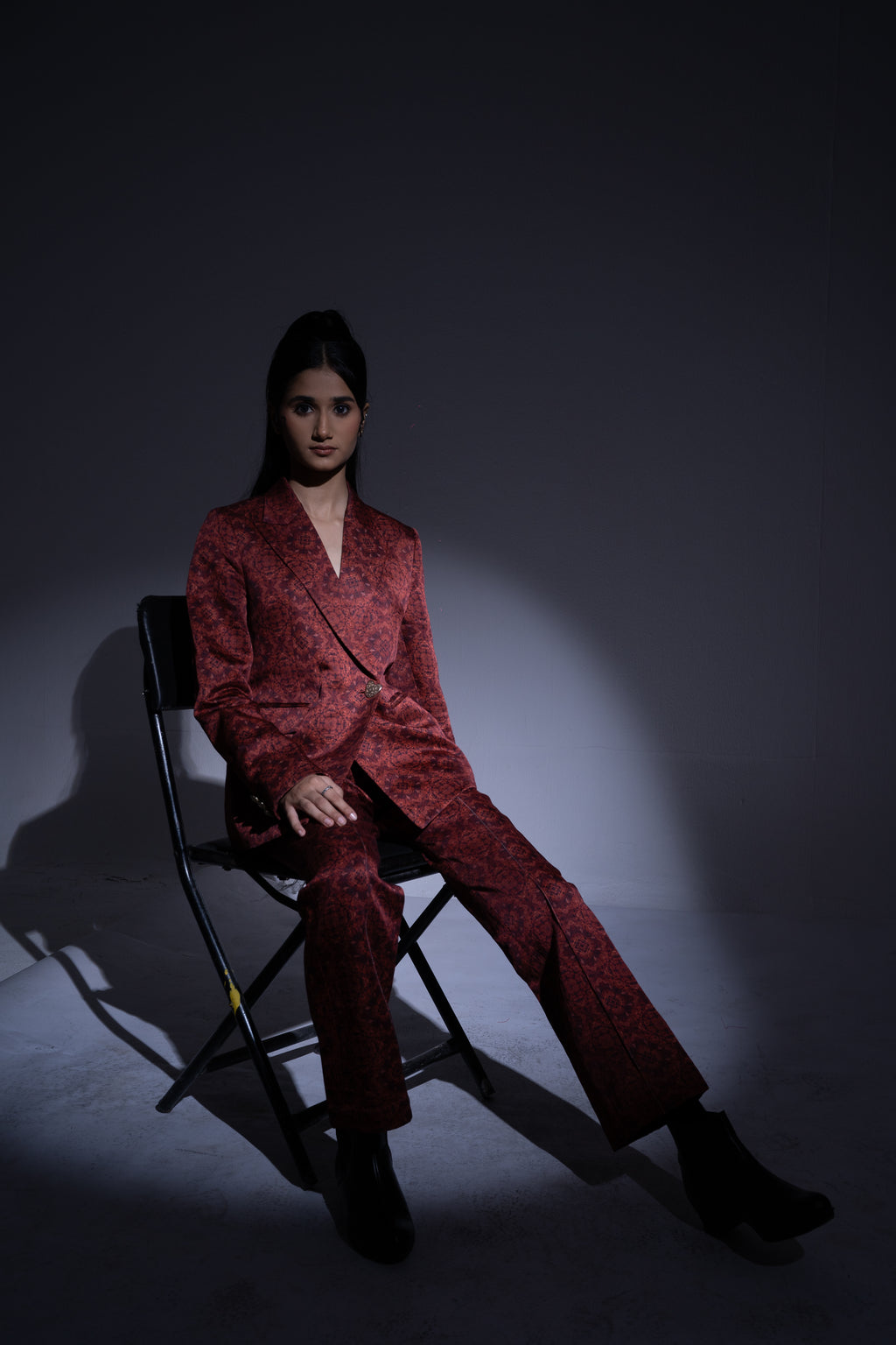 Mystic-rust Asymmetric Pantsuit