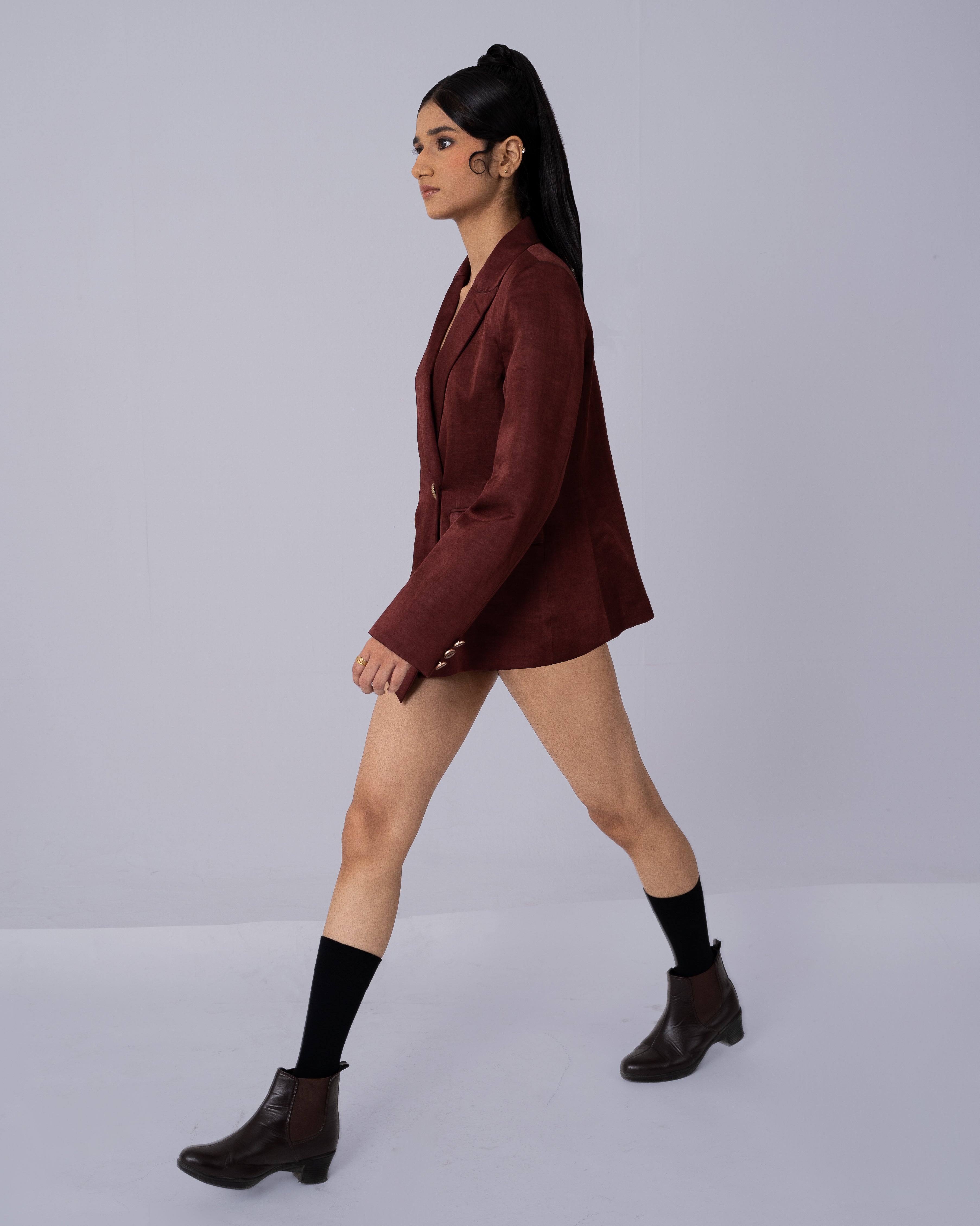 Mahogany Pintuck Pants