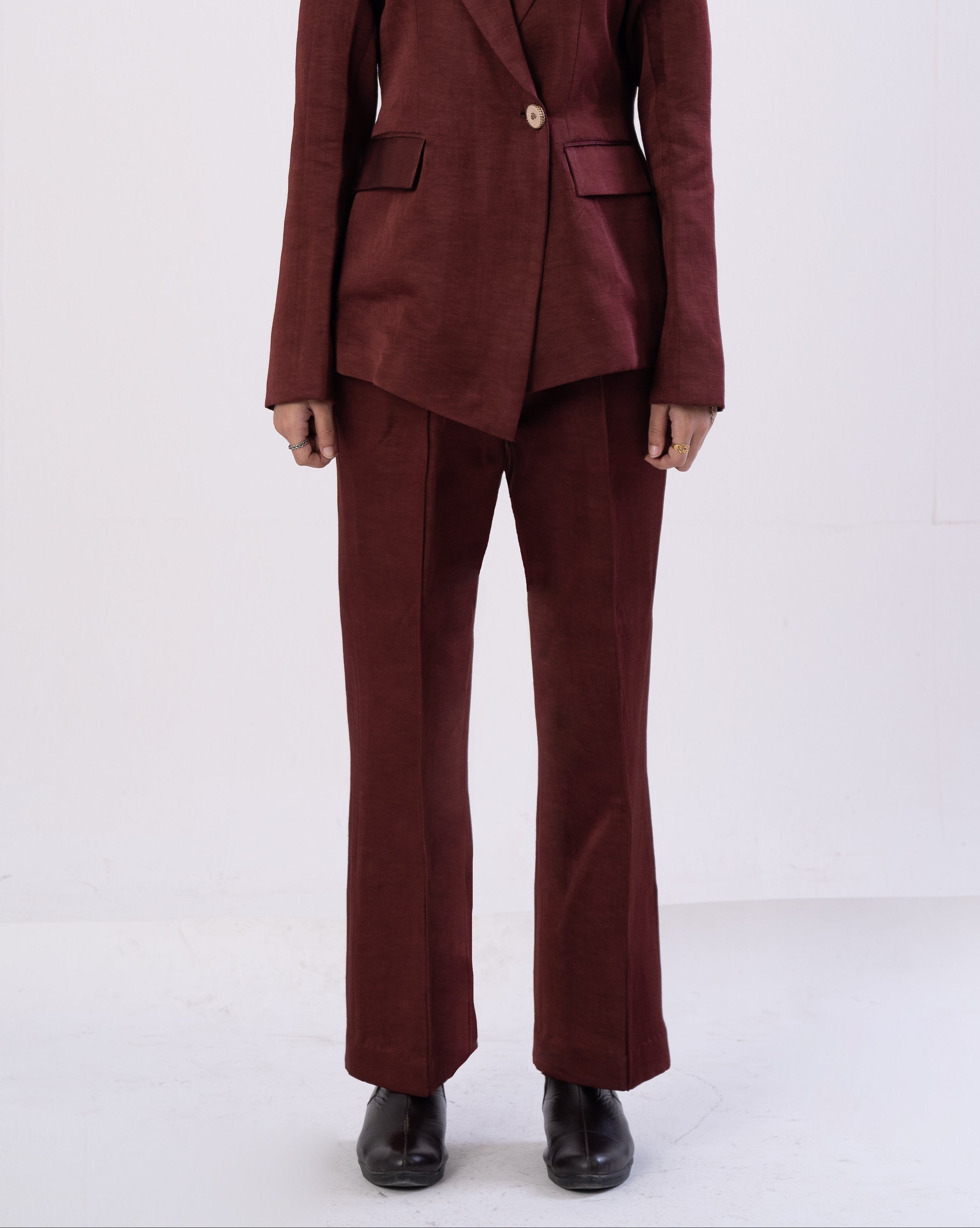 Mahogany Pintuck Pants