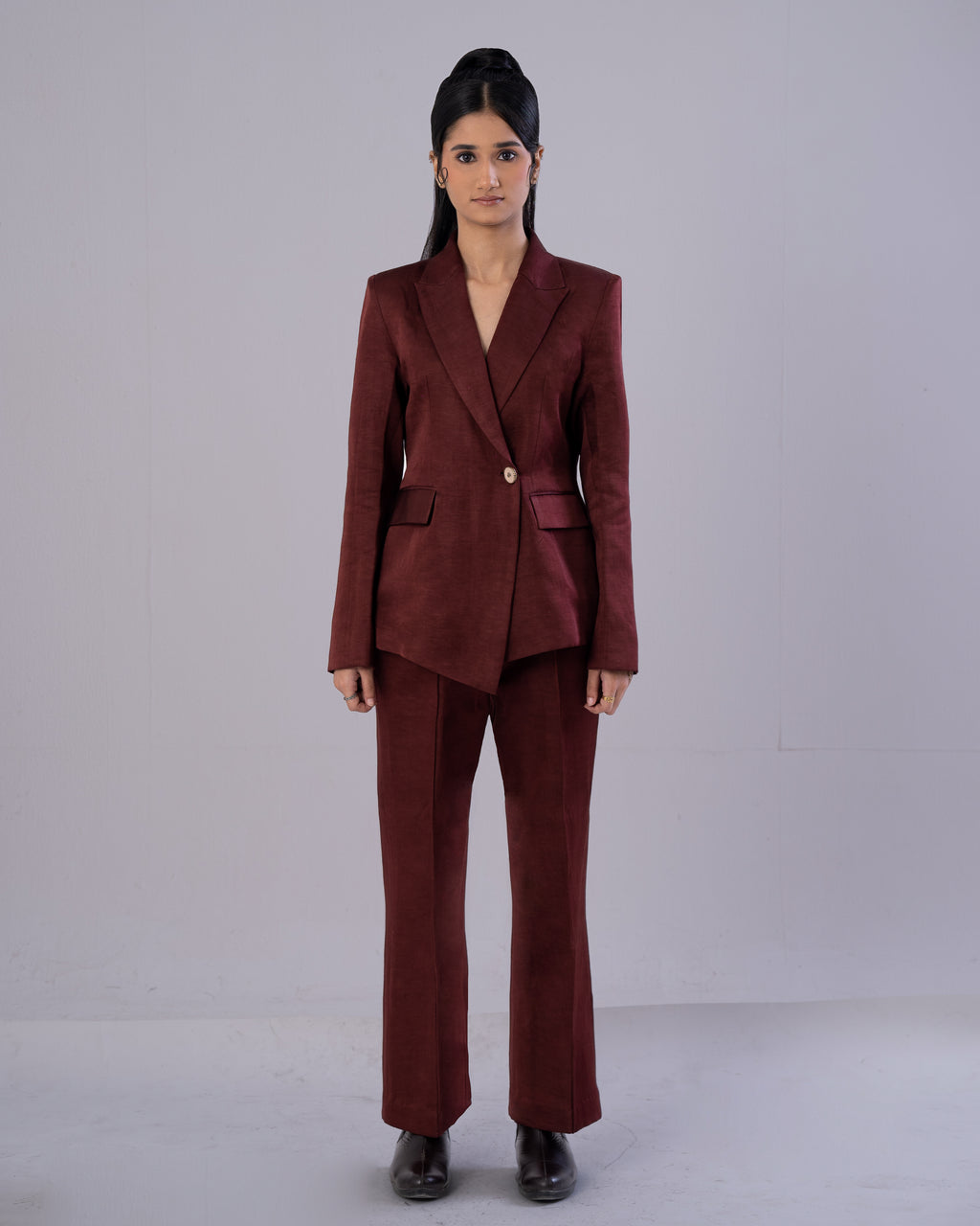 Mahogany Pintuck Pants