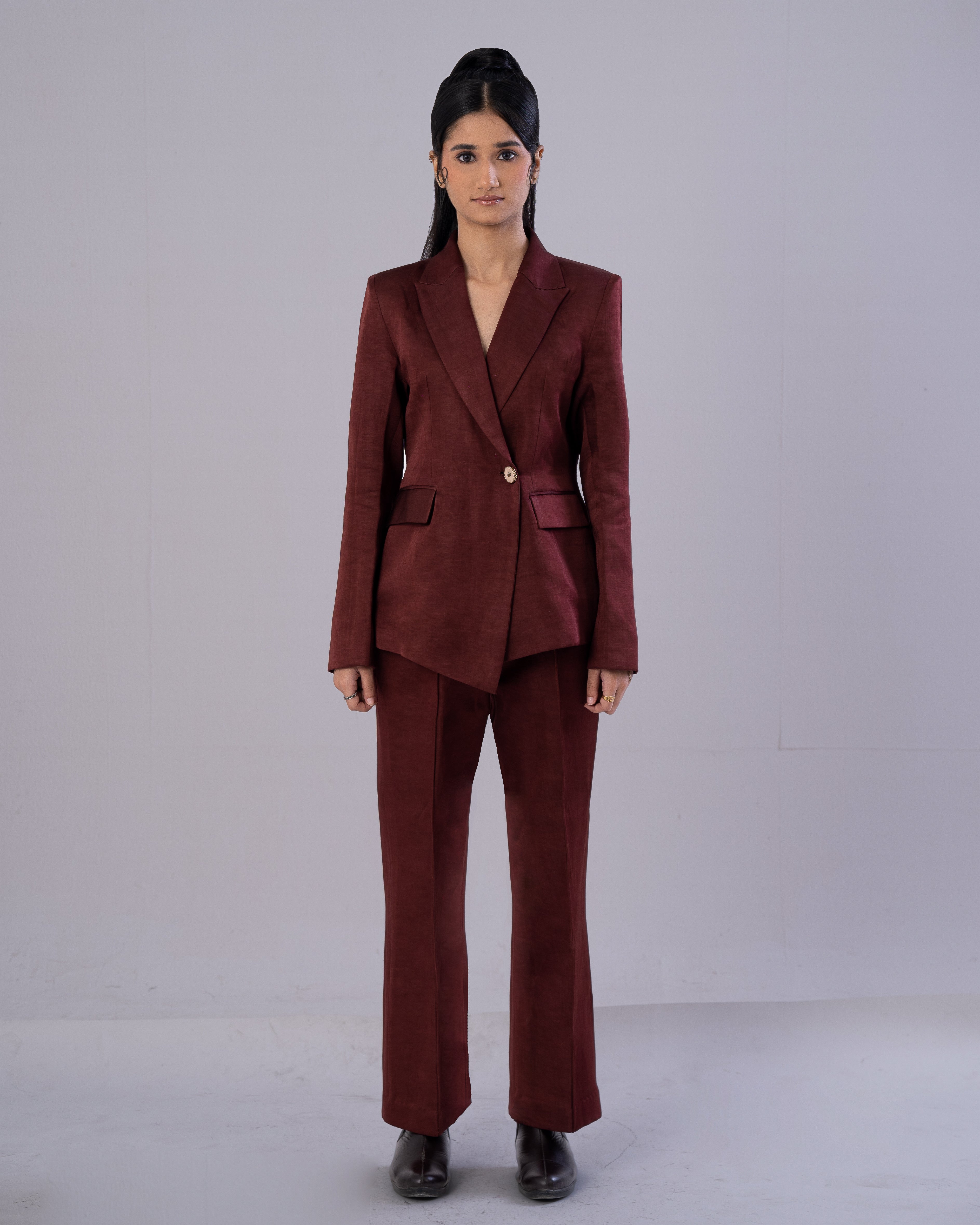 Mahogany Pintuck Pants