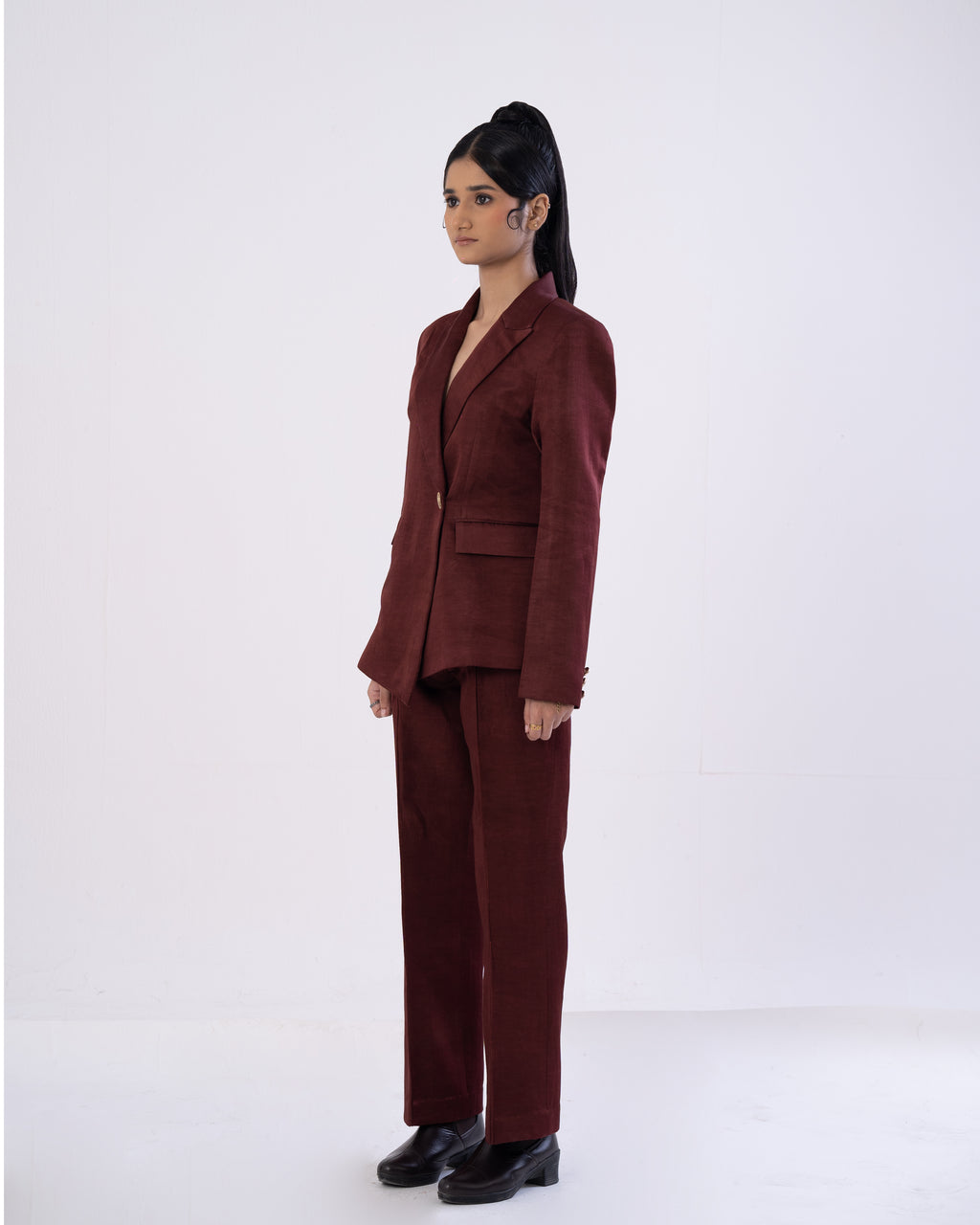 Mahogany Pintuck Pants