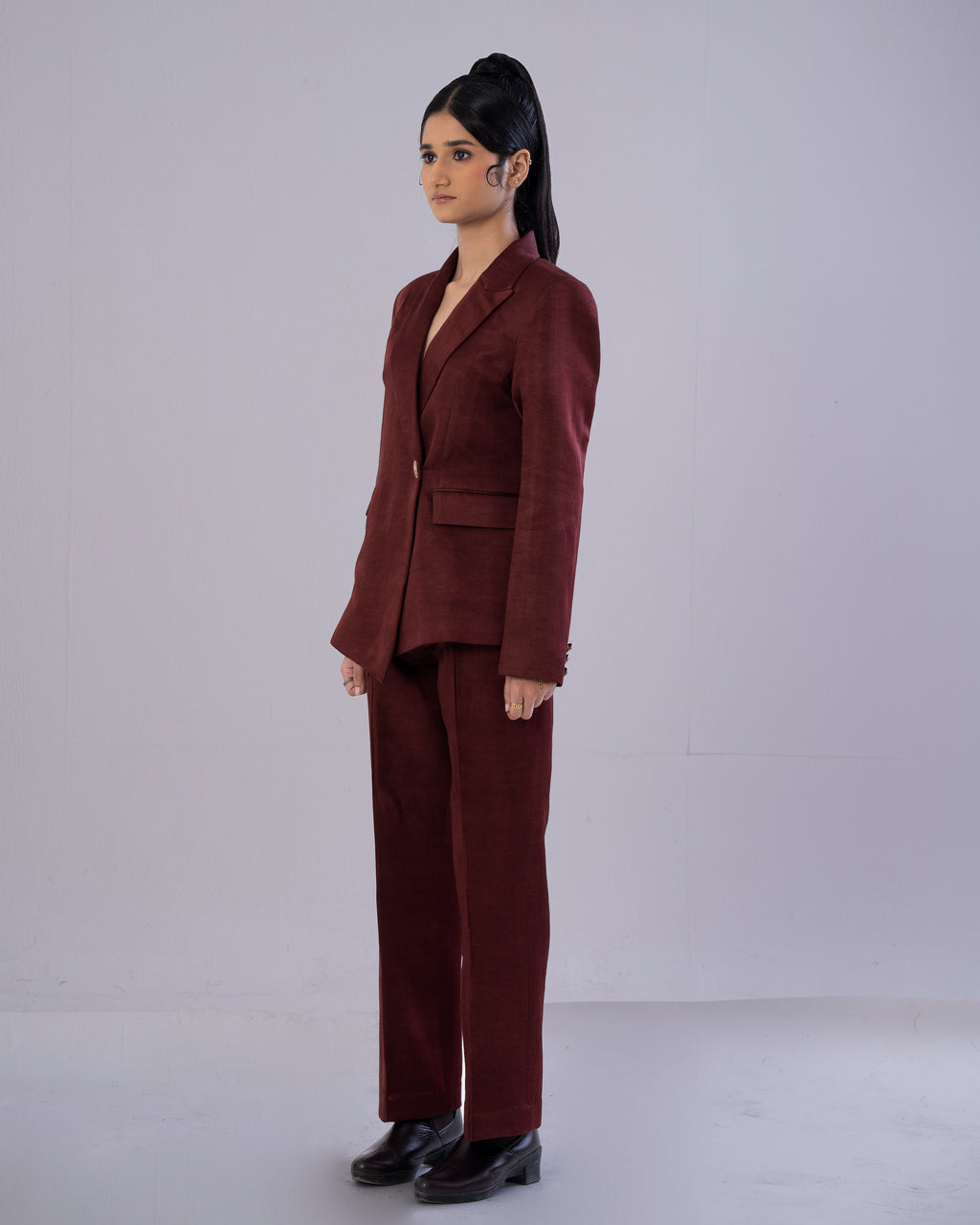 Mahogany Pintuck Pants
