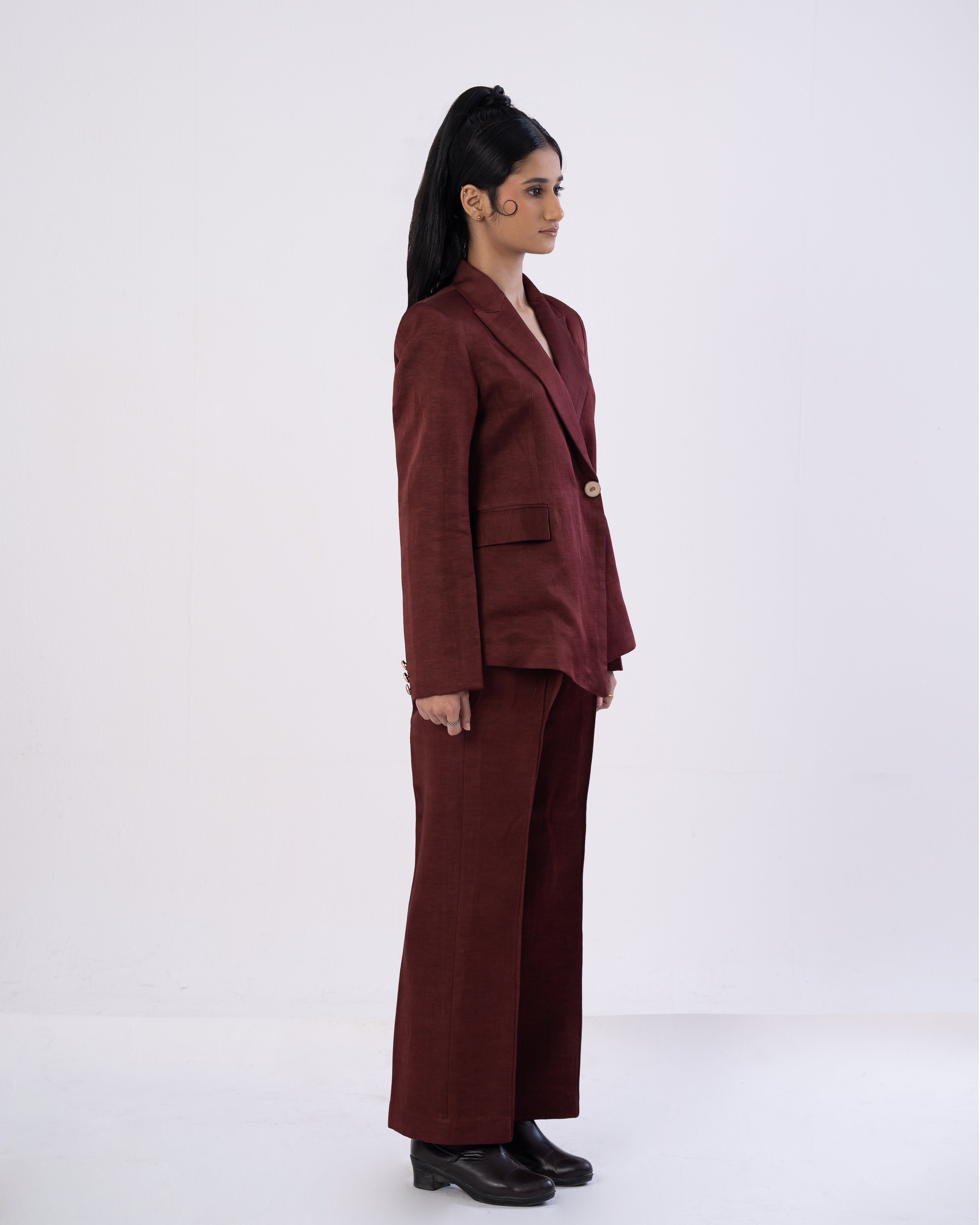 Mahogany Pintuck Pants