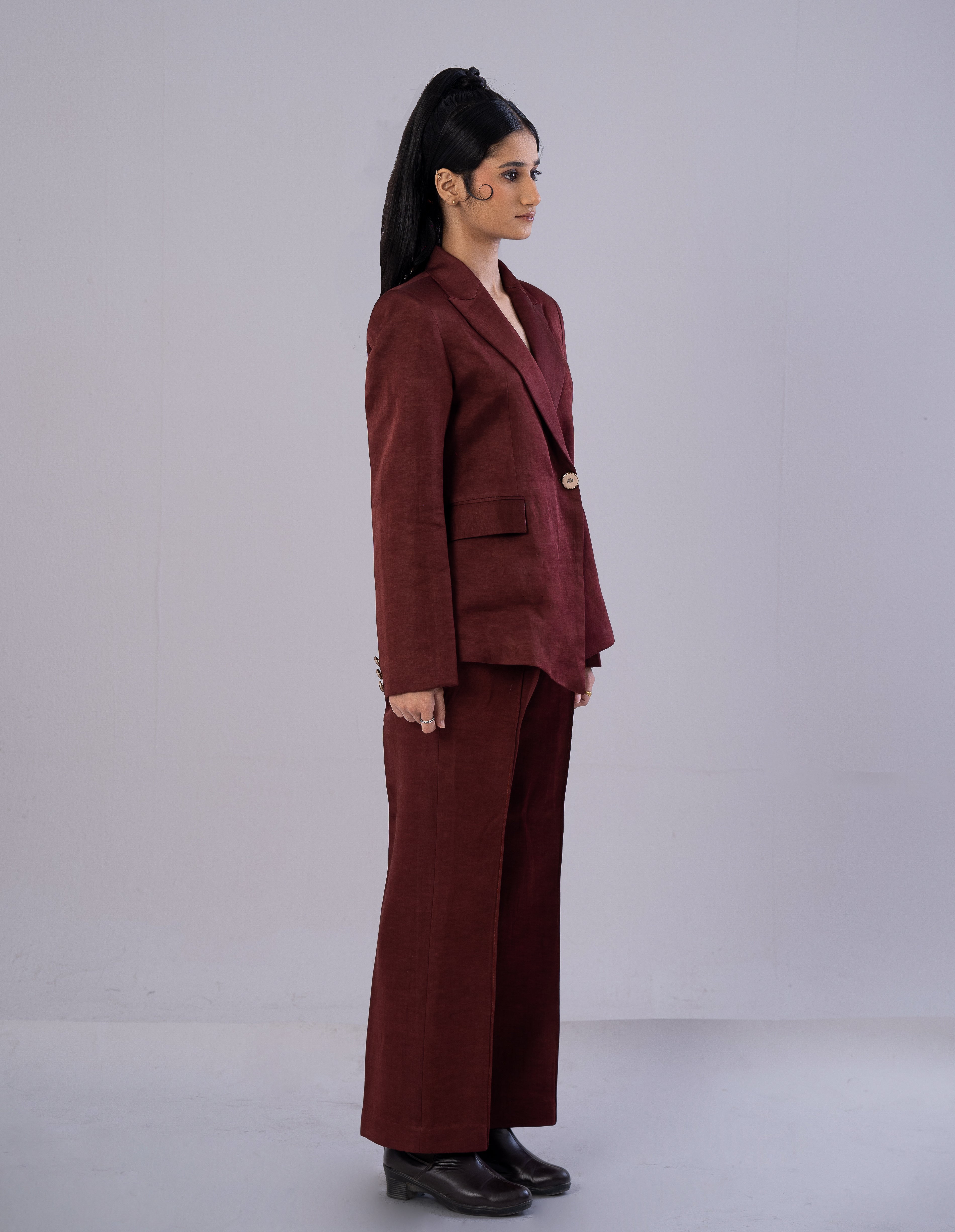 Mahogany Pintuck Pants