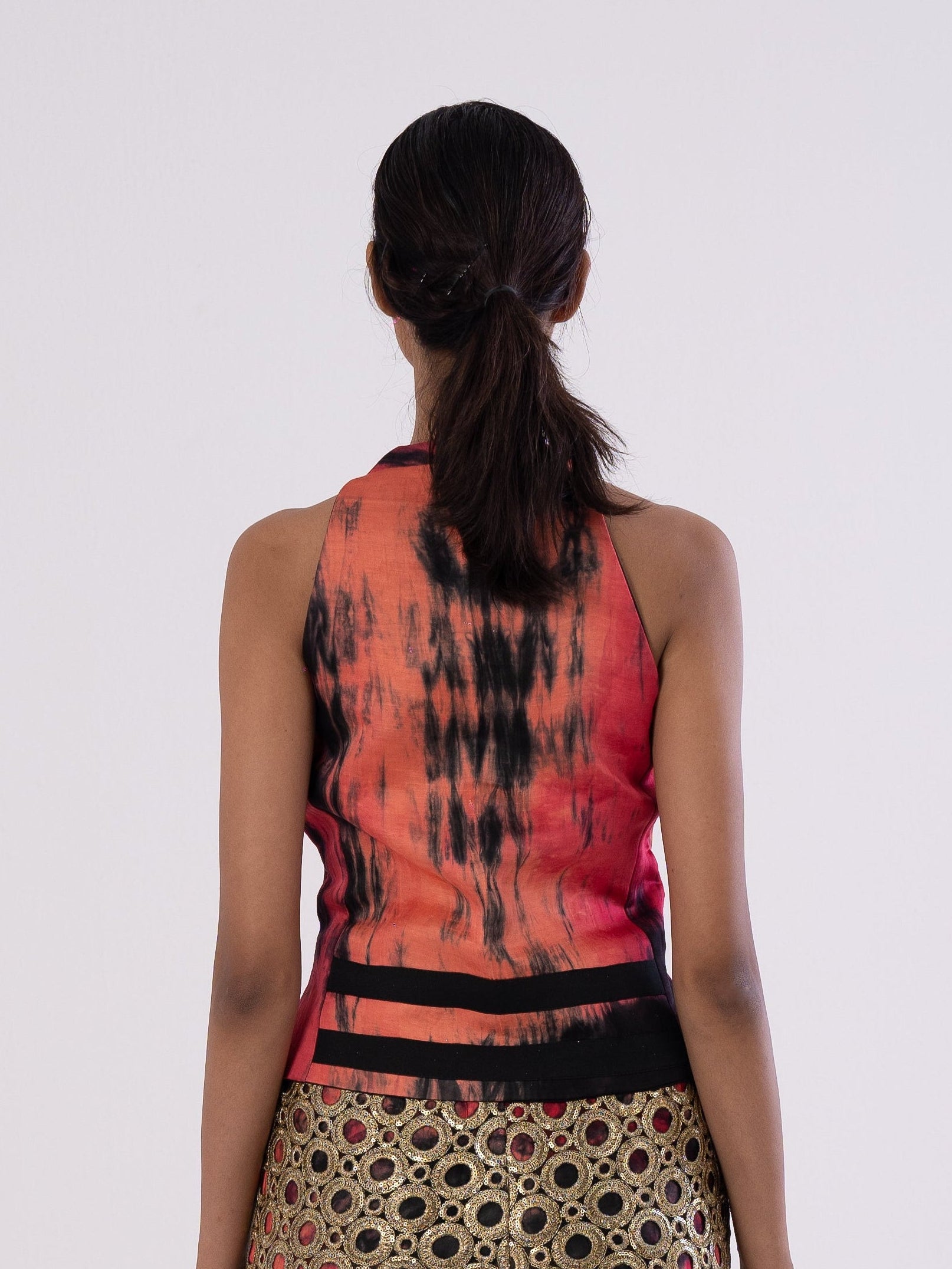 Tie-Dye Tailored Vest